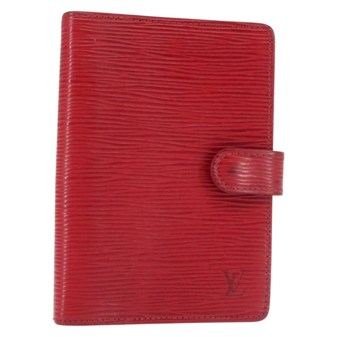 LOUIS VUITTON Epi Leather Red Day Planner Cover R20057 Spain: LOUIS VUITTON Epi Leather Red Day Planner Cover R20057 Spain This authentic LOUIS VUITTON Epi Agenda PM Day Planner Cover is crafted from premium Epi leather in a striking red color, making it a styli