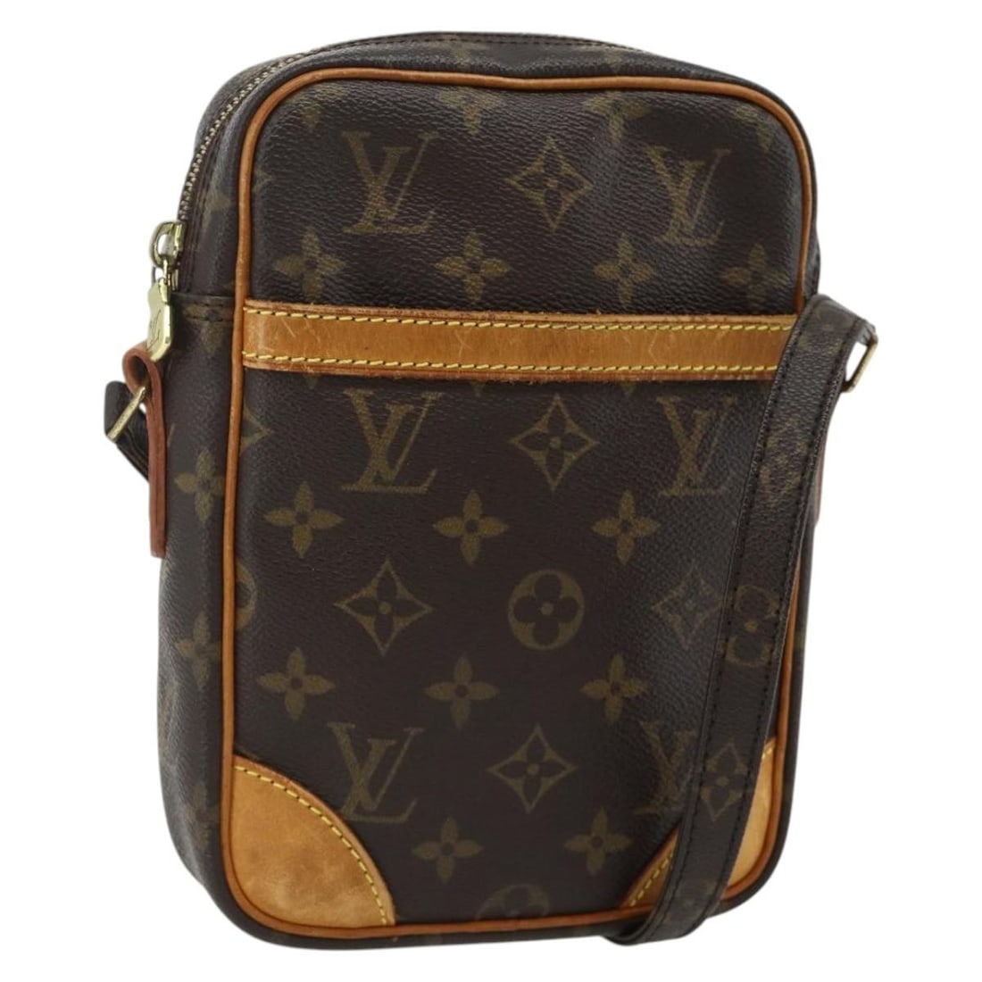 Louis Vuitton Danube Monogram Canvas Shoulder Bag M45266: Louis Vuitton Danube Monogram Canvas Shoulder Bag M45266 This is a Louis Vuitton Monogram Danube shoulder bag, model M45266, crafted from the signature Monogram Canvas. The bag features an adjustable 