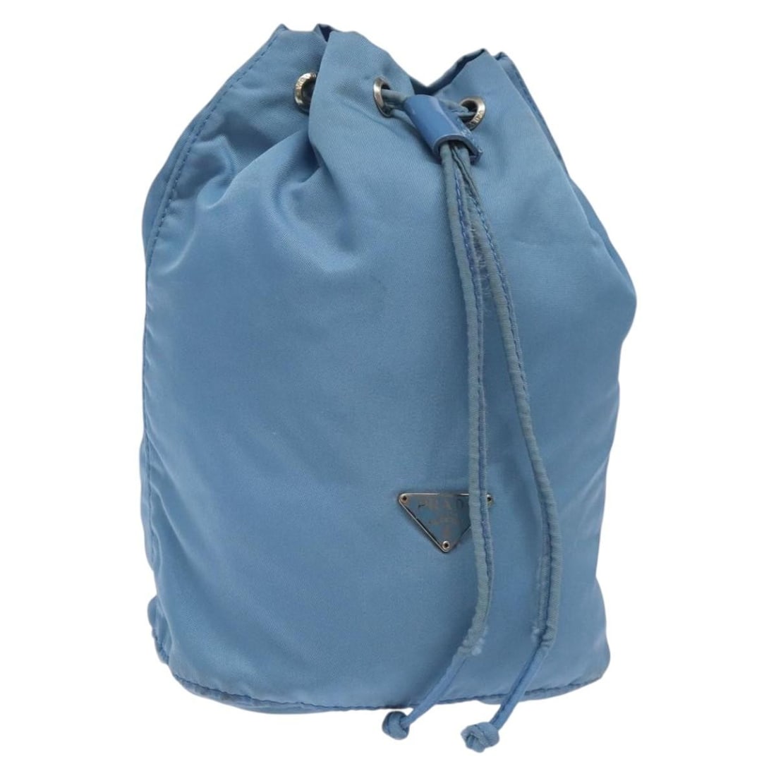 Prada nylon light blue pouch Italy: Prada nylon light blue pouch Italy This PRADA pouch is crafted from light blue nylon and designed for women. Made in Italy, it features a compact silhouette with approximate dimensions of 15 cm wide, 