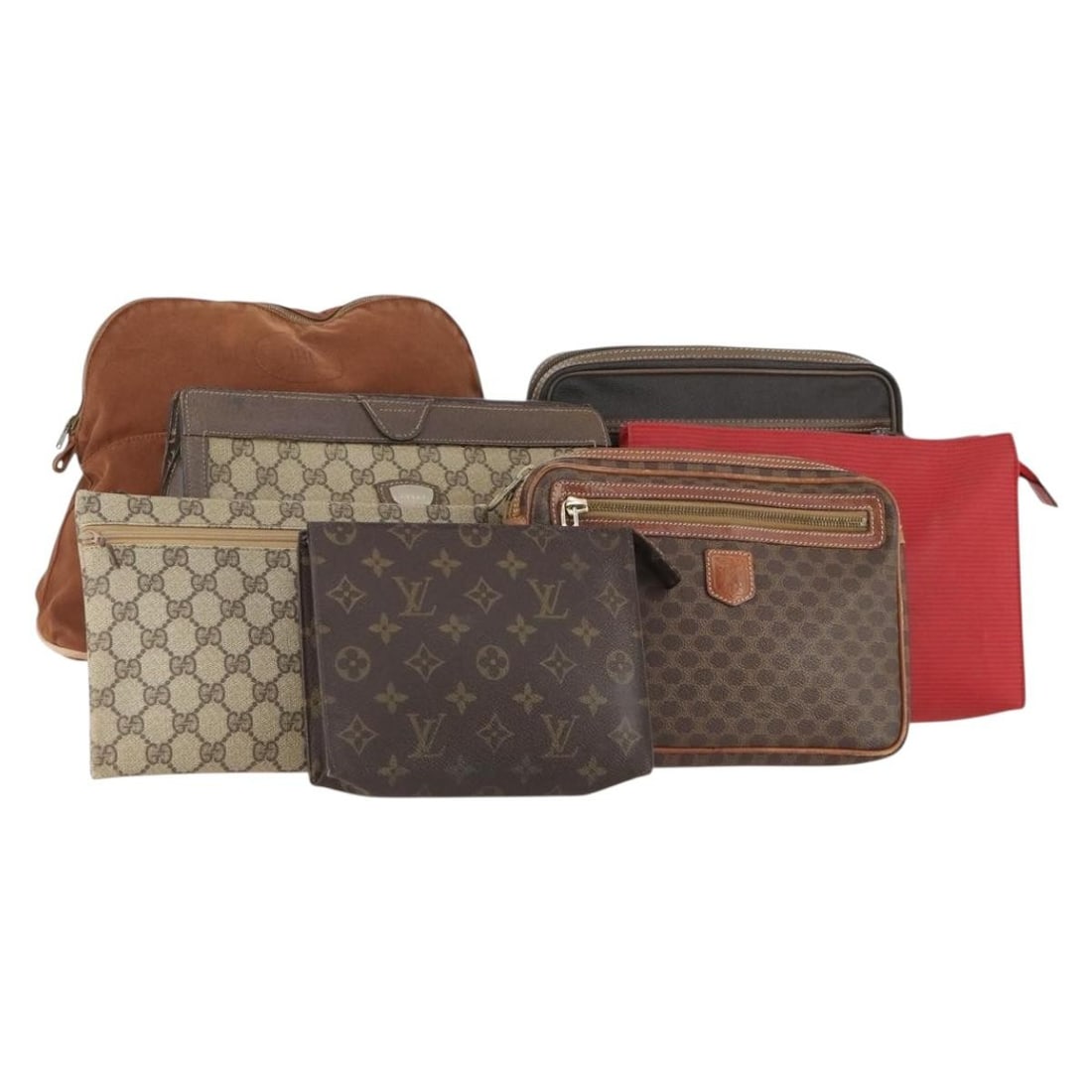 Seven Piece Beige PVC Clutch Bag Collection by Louis Vuitton (1 of 18)