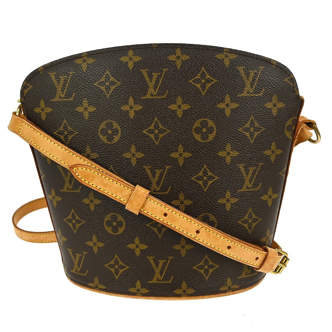 Louis Vuitton Drouot Monogram Canvas Crossbody Bag M51290: Louis Vuitton Drouot Monogram Canvas Crossbody Bag M51290 This vintage Louis Vuitton Drouot crossbody shoulder bag features the iconic monogram canvas leather exterior with beige adjustable crossbody 