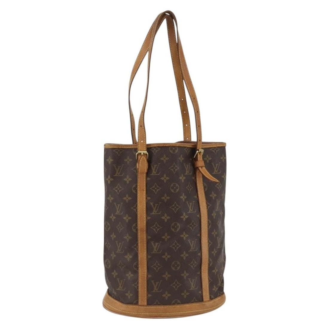 Louis Vuitton Monogram Canvas Bucket GM Shoulder Bag M42236 France: Louis Vuitton Monogram Canvas Bucket GM Shoulder Bag M42236 France This Louis Vuitton Monogram Bucket GM Shoulder Bag features the iconic Monogram Canvas exterior and is designed for women. The bag is