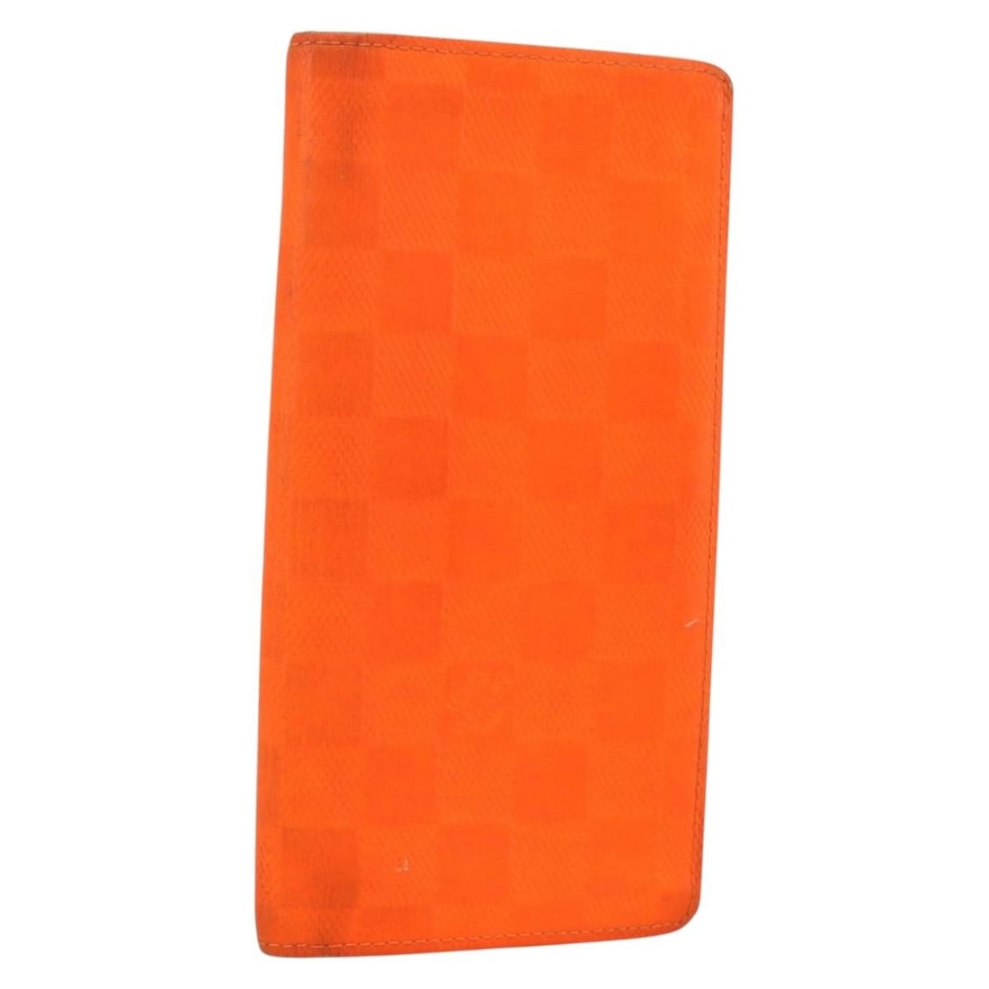 LOUIS VUITTON Damier Infini Brother Wallet N63150 Orange Leather: LOUIS VUITTON Damier Infini Brother Wallet N63150 Orange Leather This Louis Vuitton Damier Infini Porte Feuille Brother Wallet is a stylish long wallet crafted from luxurious Damier Infini leather in 