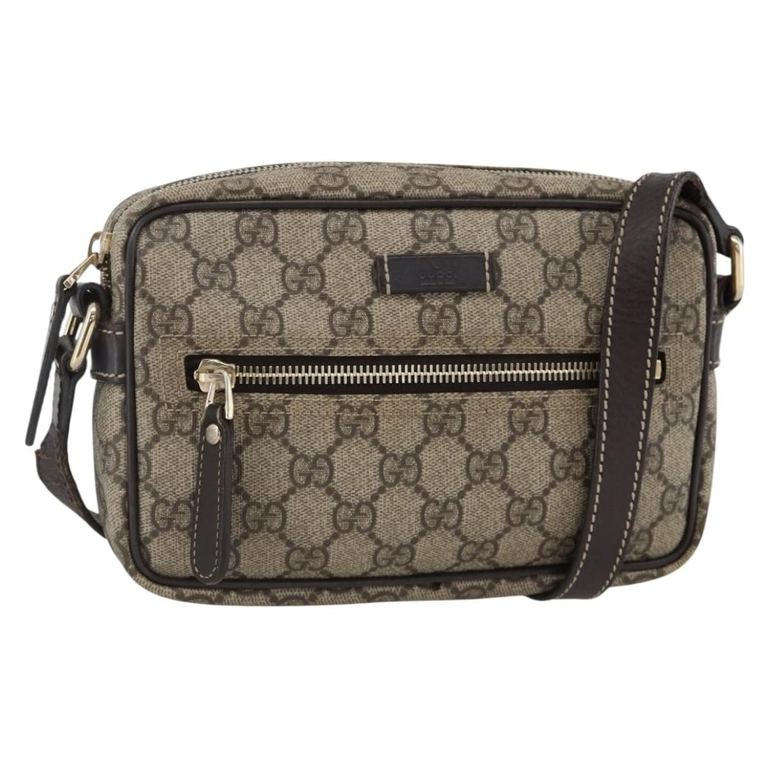 Gucci GG Supreme Beige and Gold PVC Leather Shoulder Bag 201447 Italy: Gucci GG Supreme Beige and Gold PVC Leather Shoulder Bag 201447 Italy This is a Gucci GG Supreme shoulder bag crafted from beige PVC leather with GG canvas accents. Designed for women, it features gol
