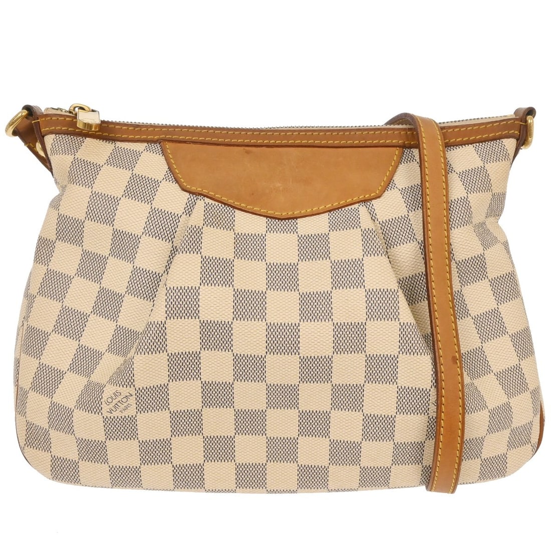 Louis Vuitton Siracusa PM Damier Azur Canvas Crossbody Bag N41113: Louis Vuitton Siracusa PM Damier Azur Canvas Crossbody Bag N41113 This Louis Vuitton Siracusa PM crossbody bag from the Damier Azur collection features a casual design with a structured silhouette. Cr