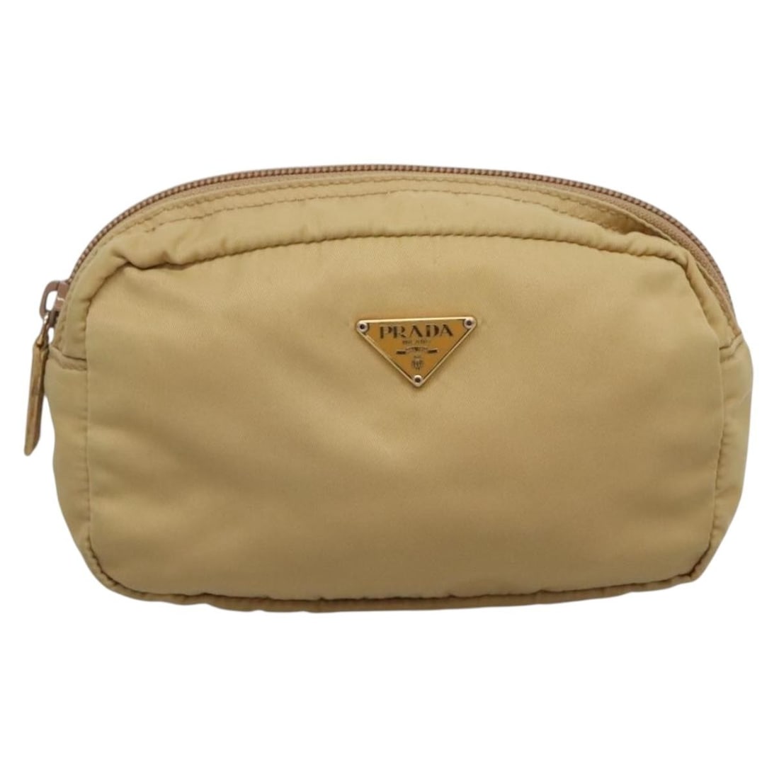 PRADA Nylon Pouch Set Beige Black Authentic Bundle - 2