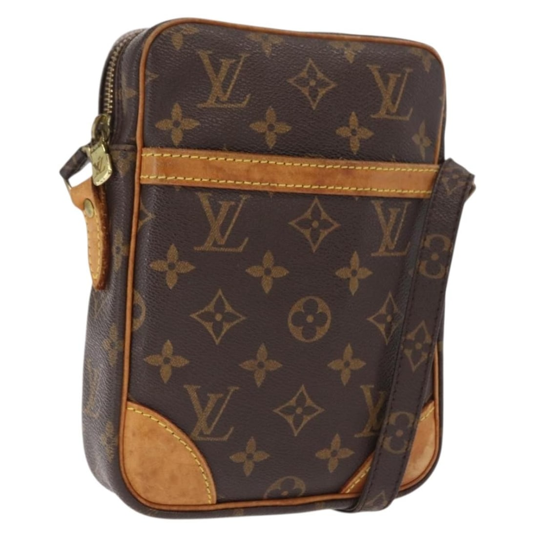 Louis Vuitton Danube Monogram Canvas Shoulder Bag M45266 France: Louis Vuitton Danube Monogram Canvas Shoulder Bag M45266 France This Louis Vuitton Monogram Danube shoulder bag showcases the brand's iconic monogram canvas in a compact, crossbody design. Made in Fra