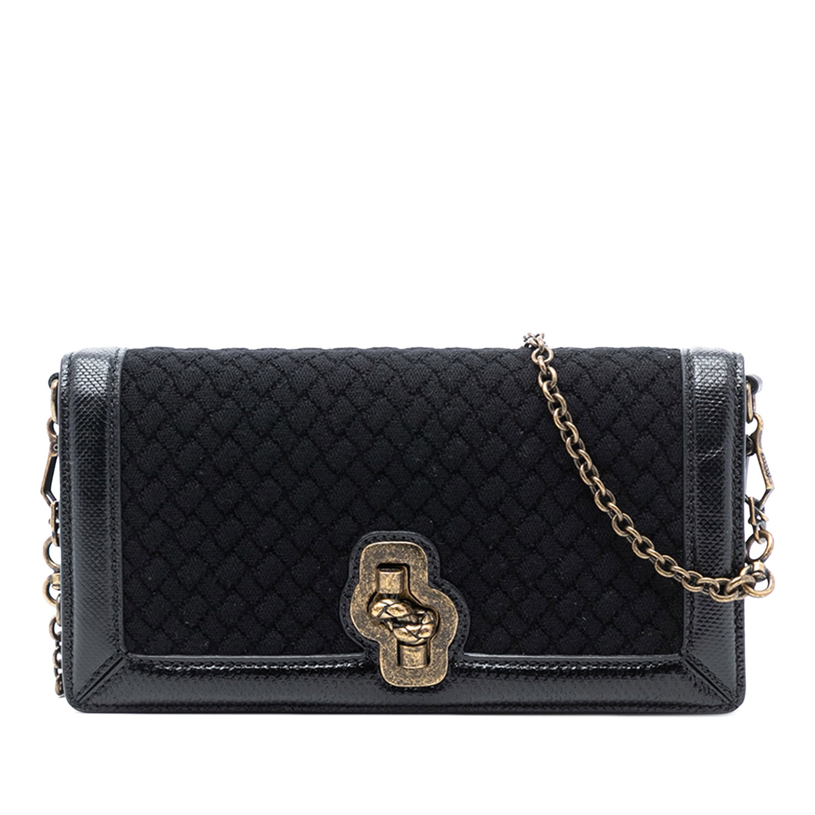 Bottega Veneta Intrecciato Knit Karung Chain Crossbody Clutch Bag (1 of 7)