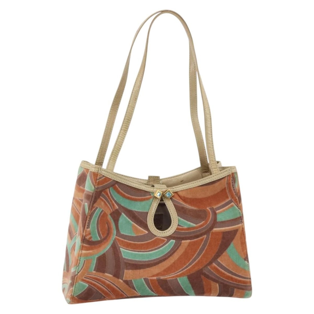 Multicolor Velor Women's Handbag by Gianni Versace Italy (1 of 18)