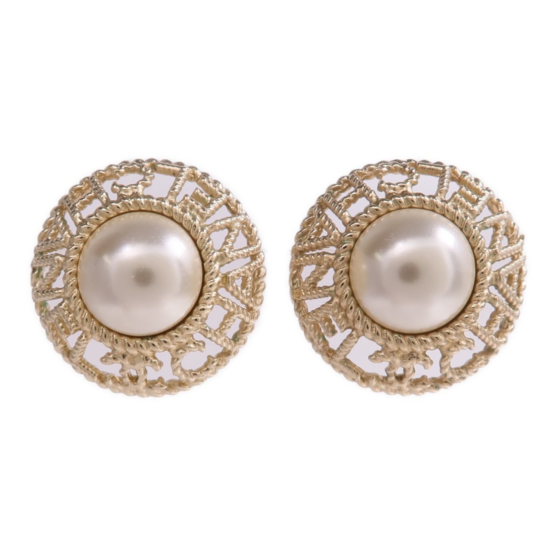 Chanel Gold Tone Pierced Earrings Featuring CC Logo: Chanel Gold Tone Pierced Earrings Featuring CC Logo These CHANEL CC pierced earrings for women feature a stylish gold-tone design with the iconic CC logo. Crafted in France, they are made from metal w