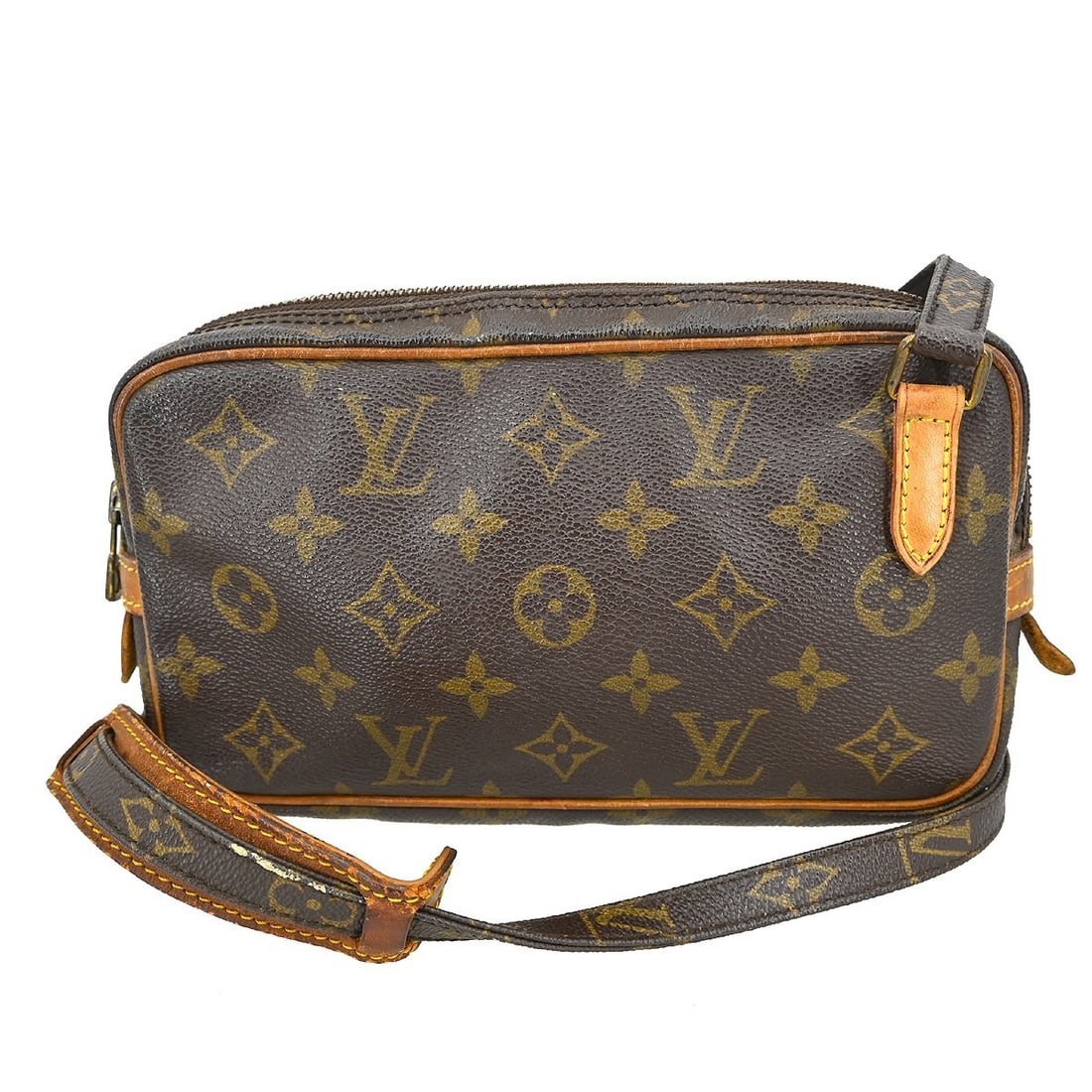 Louis Vuitton Monogram Marly Bandouliere Mini Crossbody Leather Bag M51828: Louis Vuitton Monogram Marly Bandouliere Mini Crossbody Leather Bag M51828 This Louis Vuitton Marly Bandouliere shoulder bag features the iconic monogram pattern and is crafted from leather with a can