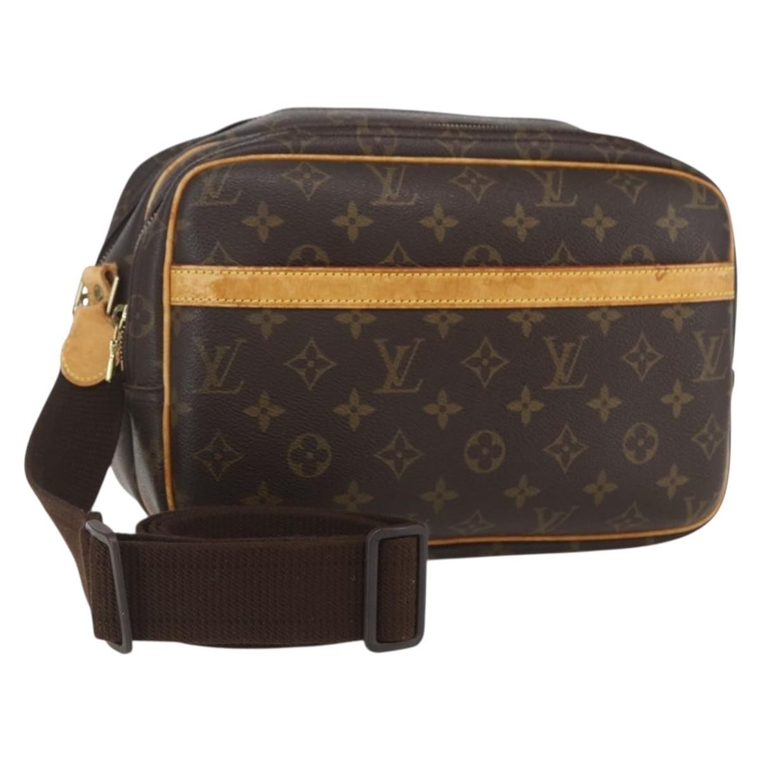 LOUIS VUITTON Monogram Reporter PM Shoulder Bag M45254 Authenticated: LOUIS VUITTON Monogram Reporter PM Shoulder Bag M45254 Authenticated This LOUIS VUITTON Monogram Reporter PM Shoulder Bag is a stylish accessory crafted from durable Monogram Canvas. The bag features 