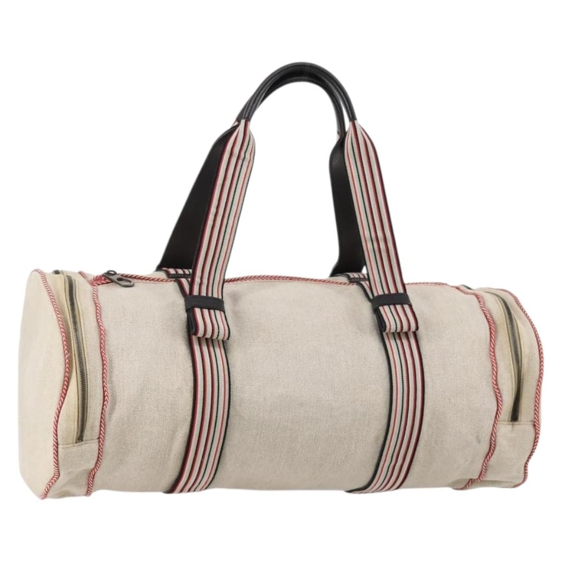 BOTTEGA VENETA Beige Canvas Boston Bag 2way Authentic Italy: BOTTEGA VENETA Beige Canvas Boston Bag 2way Authentic Italy This Bottega Veneta Boston Bag is a stylish and versatile accessory crafted in Italy. Made from durable beige canvas, this bag features a sp