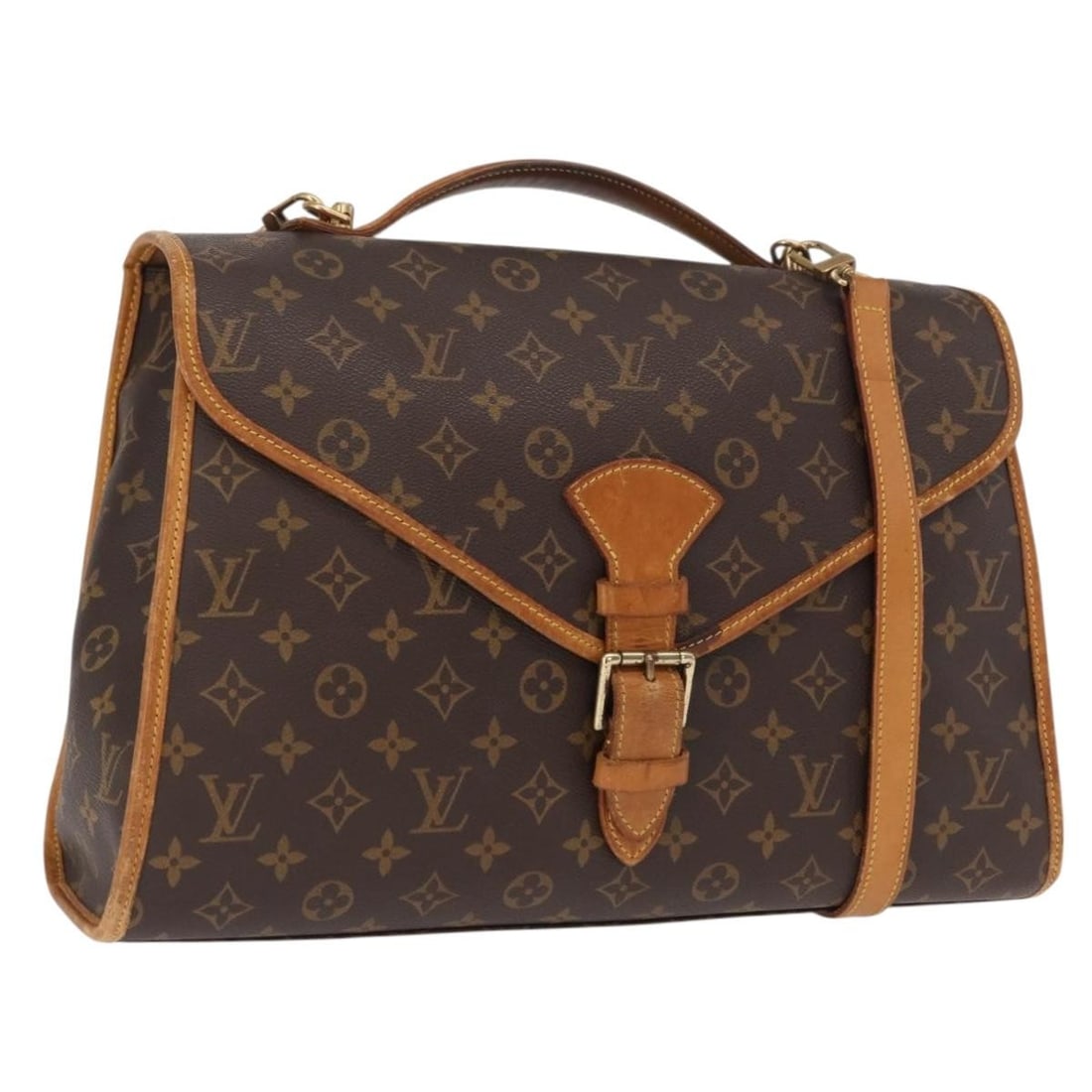 Louis Vuitton Beverly Monogram Canvas Handbag with Shoulder Strap M51121: Louis Vuitton Beverly Monogram Canvas Handbag with Shoulder Strap M51121 This is a Louis Vuitton Beverly Hand Bag, crafted from the signature Monogram Canvas. The bag features a monogram exterior and 