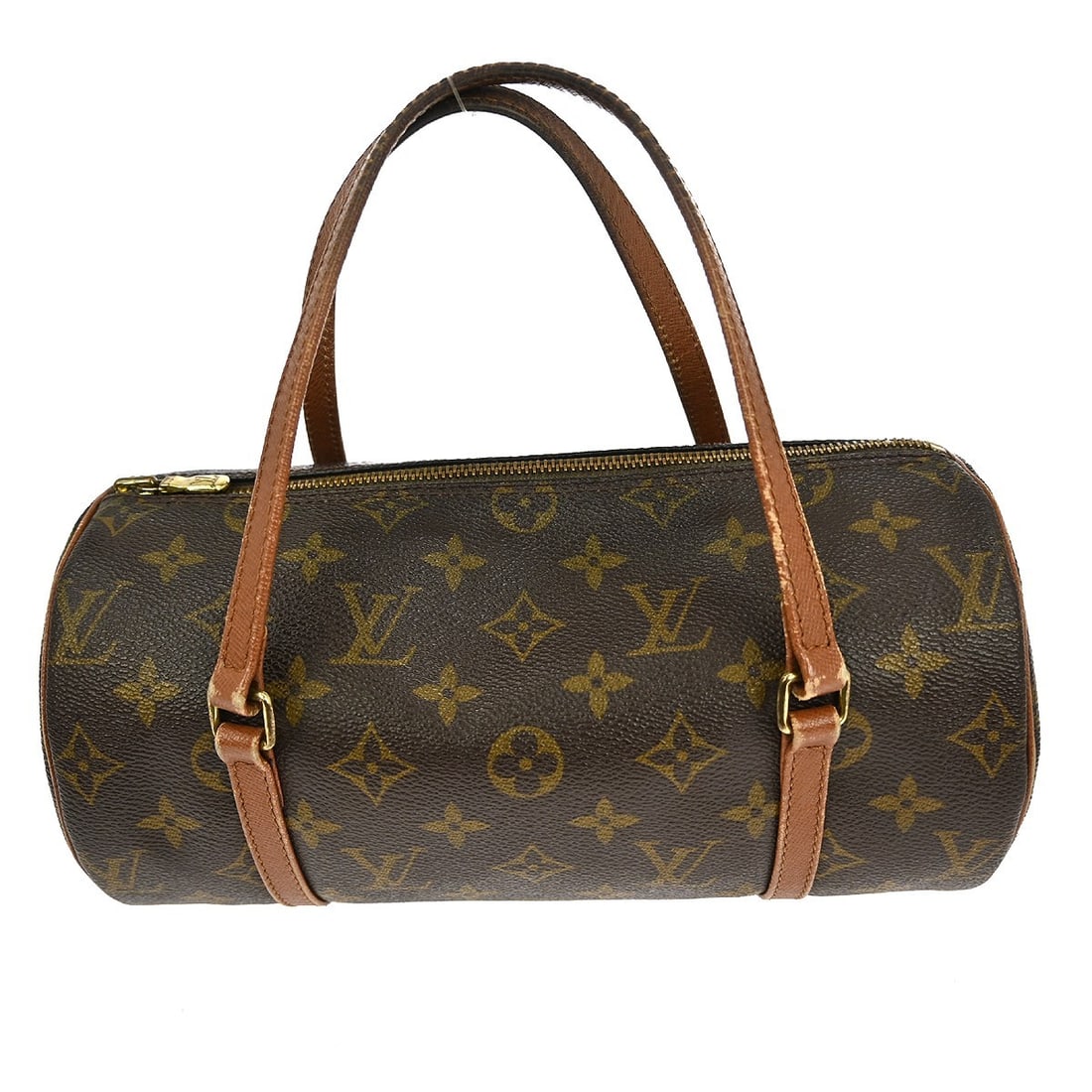 Papillon 26 Monogram Medium Top Handle Bag by Louis Vuitton Vintage M51366: Papillon 26 Monogram Medium Top Handle Bag by Louis Vuitton Vintage M51366 This Louis Vuitton Papillon 26 handbag features the signature monogram canvas leather exterior with double handles and a top 