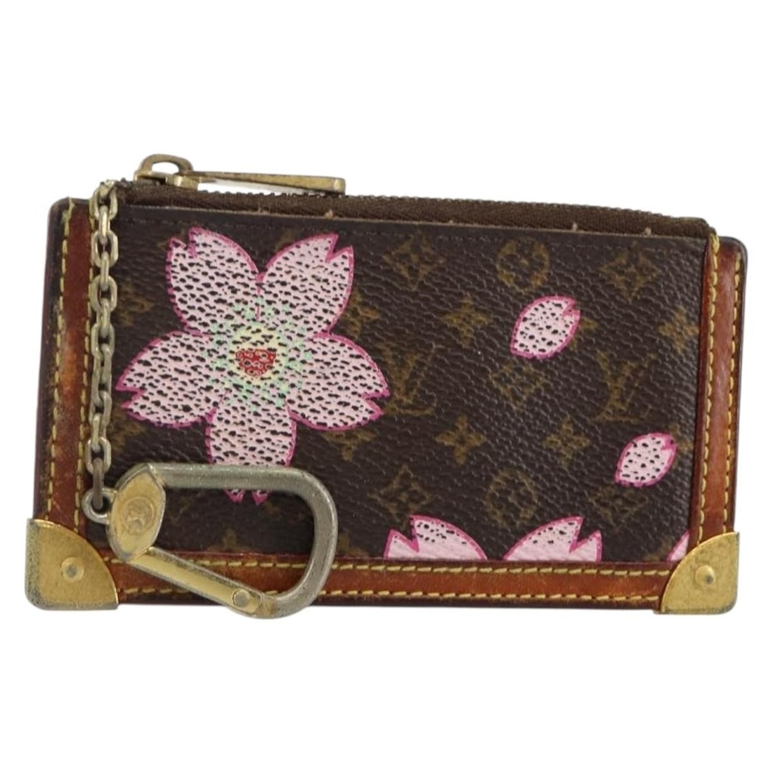 LOUIS VUITTON Monogram Cherry Blossom Coin Purse M92015 Authentic: LOUIS VUITTON Monogram Cherry Blossom Coin Purse M92015 Authentic This authentic LOUIS VUITTON Monogram Cherry Blossom Pochette Cles is a stylish coin purse made from durable monogram canvas. Featurin