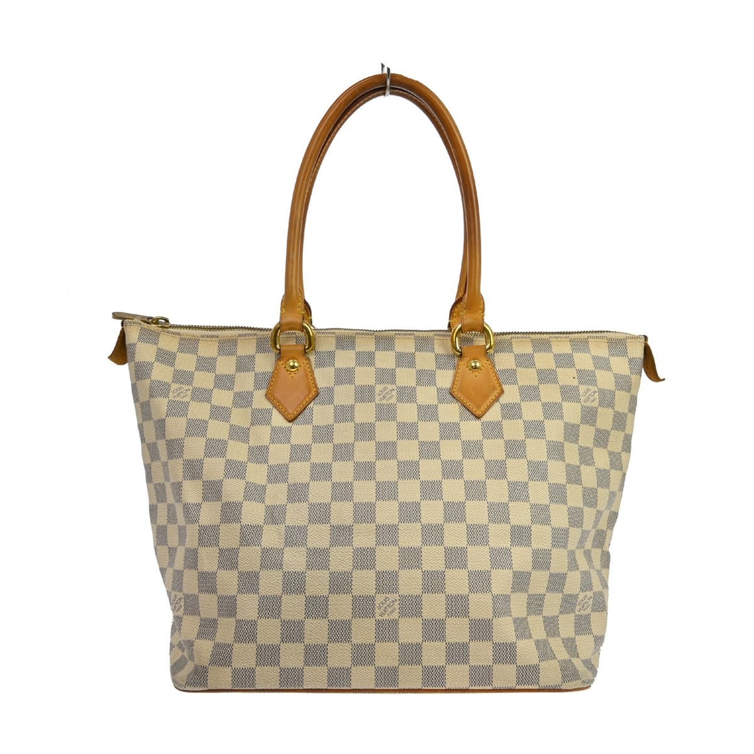 Louis Vuitton Saleya MM Damier Azur Medium Tote N51185 Vintage Bag: Louis Vuitton Saleya MM Damier Azur Medium Tote N51185 Vintage Bag This Louis Vuitton Saleya MM tote bag features the signature Damier Azur canvas with leather trim and gold-tone hardware. Designed fo