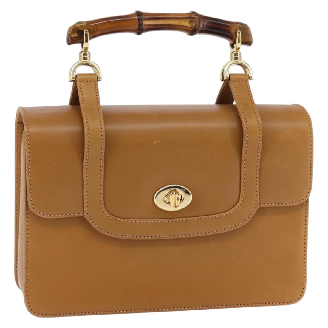GUCCI Bamboo Hand Bag Leather Brown Gold 000 113 0231 Authentic: GUCCI Bamboo Hand Bag Leather Brown Gold 000 113 0231 Authentic This authentic GUCCI Bamboo Hand Bag features a sophisticated blend of brown and gold leather, embodying elegance and style. Crafted in 