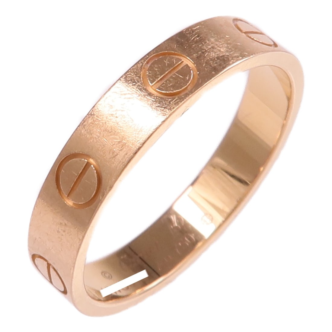 Cartier Mini Love 18K Rose Gold Unisex Ring Size 52: Cartier Mini Love 18K Rose Gold Unisex Ring Size 52 This CARTIER Mini Love Ring is crafted from 18K pink (rose) gold and features a sleek, unisex design. The ring does not include any stones, highligh