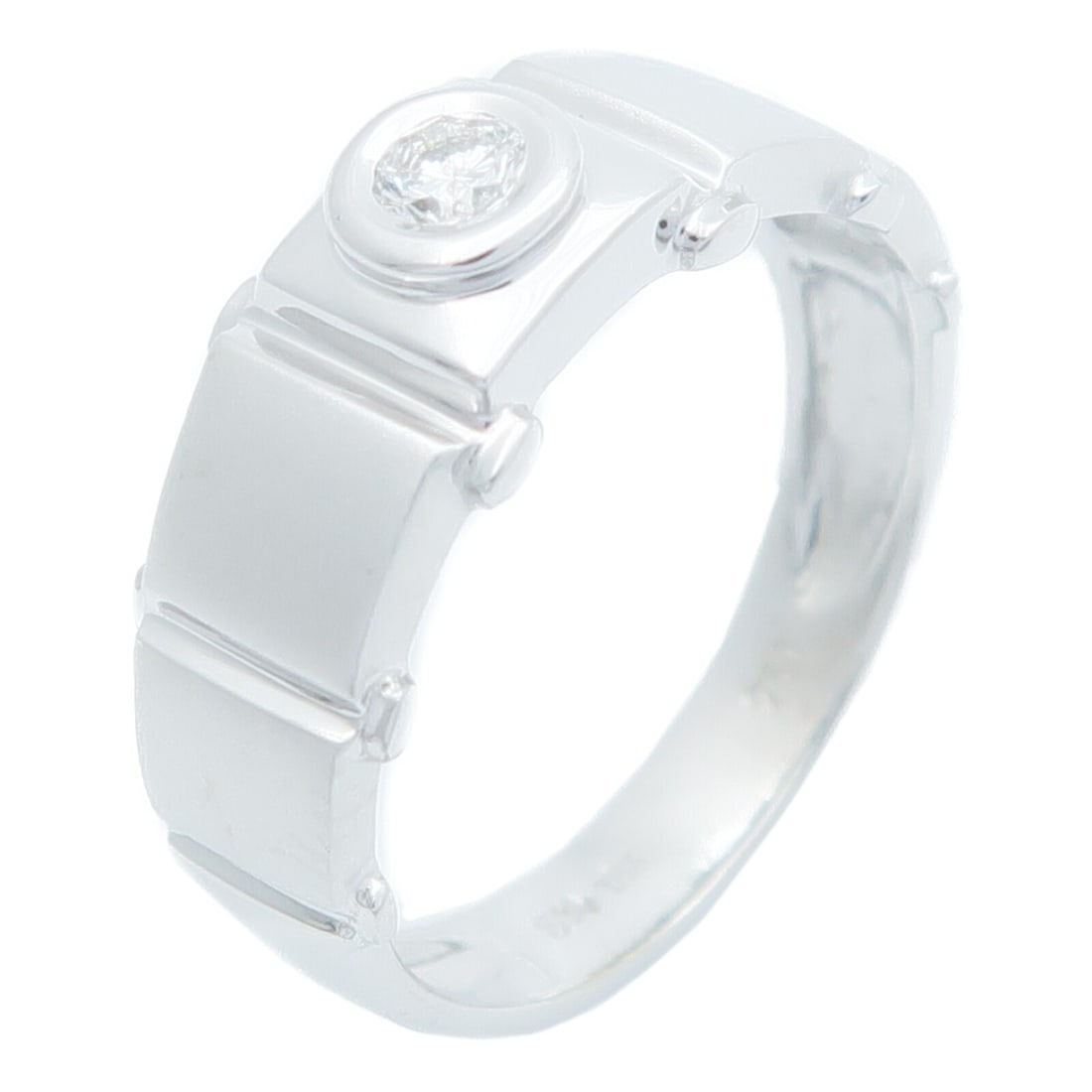 JEWELRY 18K White Gold Diamond Ring Size 7: JEWELRY 18K White Gold Diamond Ring Size 7 This elegant ring features a diamond set in 18K white gold, offering a sophisticated and timeless look. Designed for unisex wear, the ring is a US size 7 and