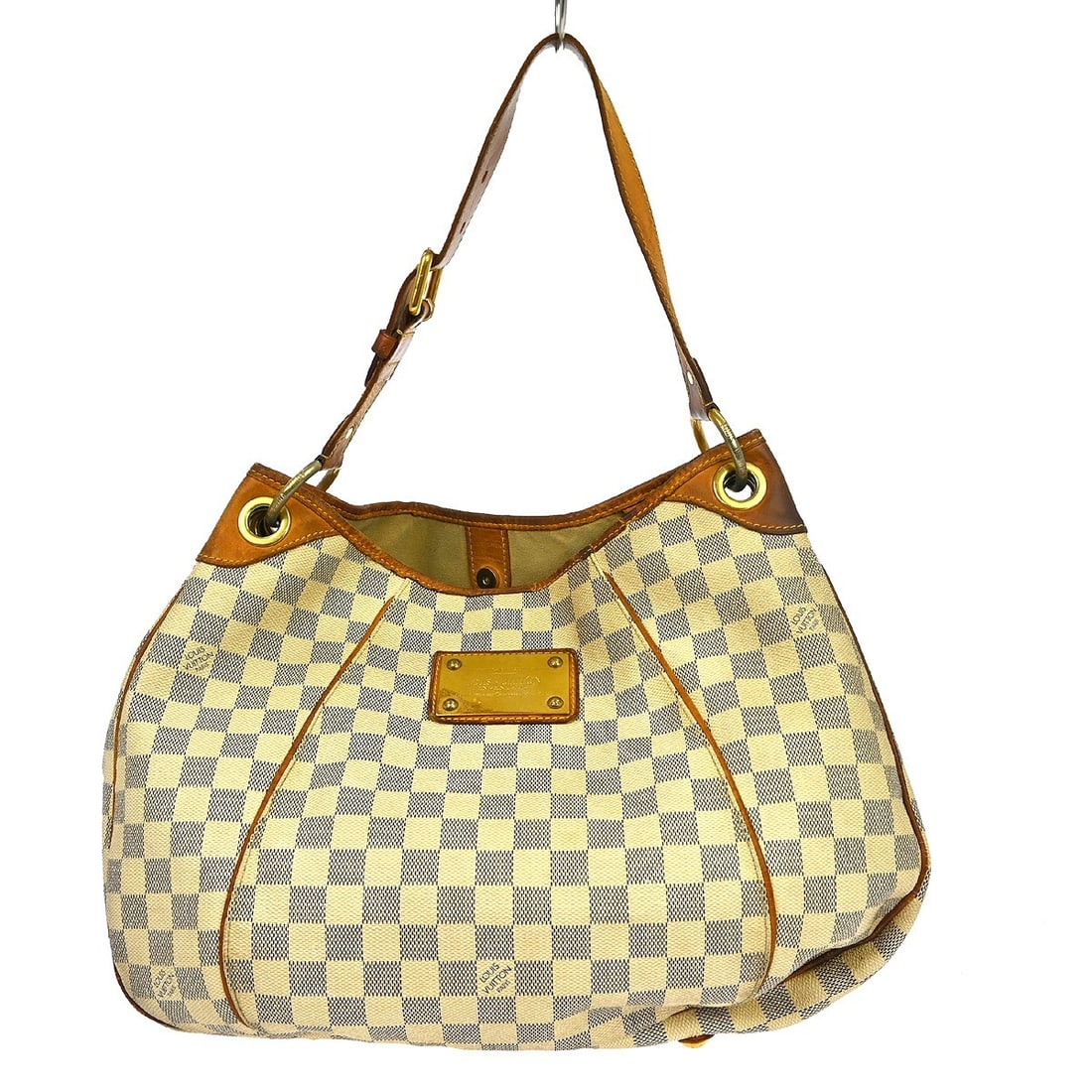 Louis Vuitton Galliera PM Damier Azur Canvas Shoulder Bag N55215: Louis Vuitton Galliera PM Damier Azur Canvas Shoulder Bag N55215 This is a Louis Vuitton Galliera PM shoulder bag crafted in Damier Azur canvas leather. The medium-sized handbag features a white check
