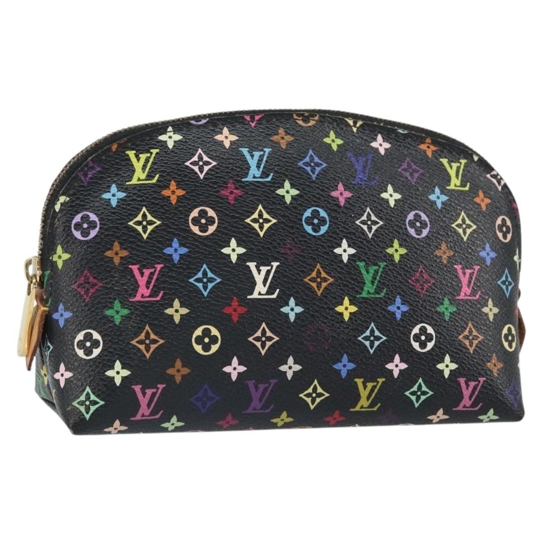 Louis Vuitton Multicolor Canvas Black Pouch M47355: Louis Vuitton Multicolor Canvas Black Pouch M47355 This Louis Vuitton Monogram Multicolor Pochette Pouch in black features the iconic multicolor canvas exterior. Designed for women, it is crafted in S
