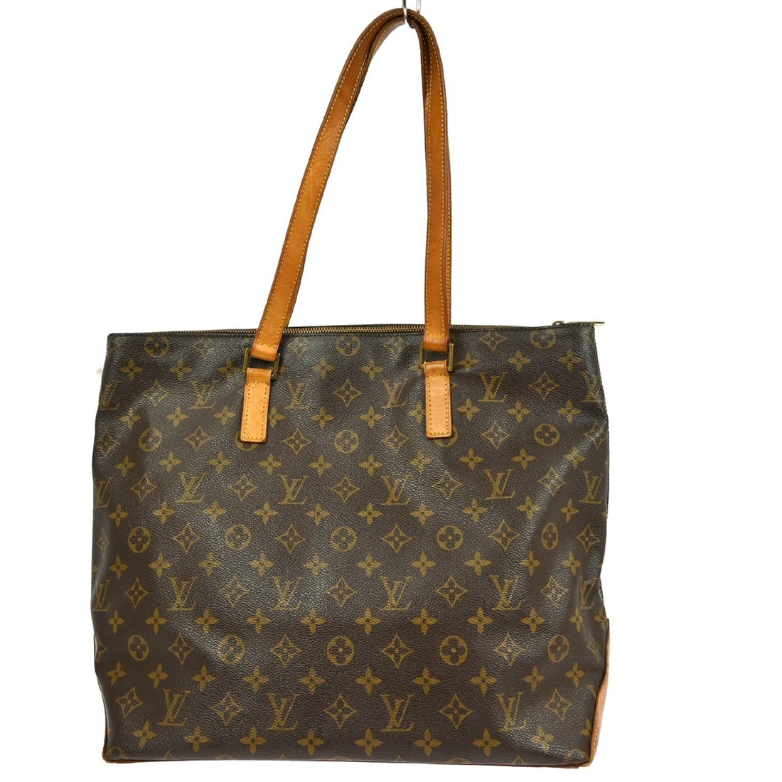 Louis Vuitton Monogram Cabas Mezzo Large Brown Tote Bag M51151: Louis Vuitton Monogram Cabas Mezzo Large Brown Tote Bag M51151 This Louis Vuitton Cabas Mezzo tote bag showcases the iconic monogram canvas leather exterior with brown double leather handles and a zip