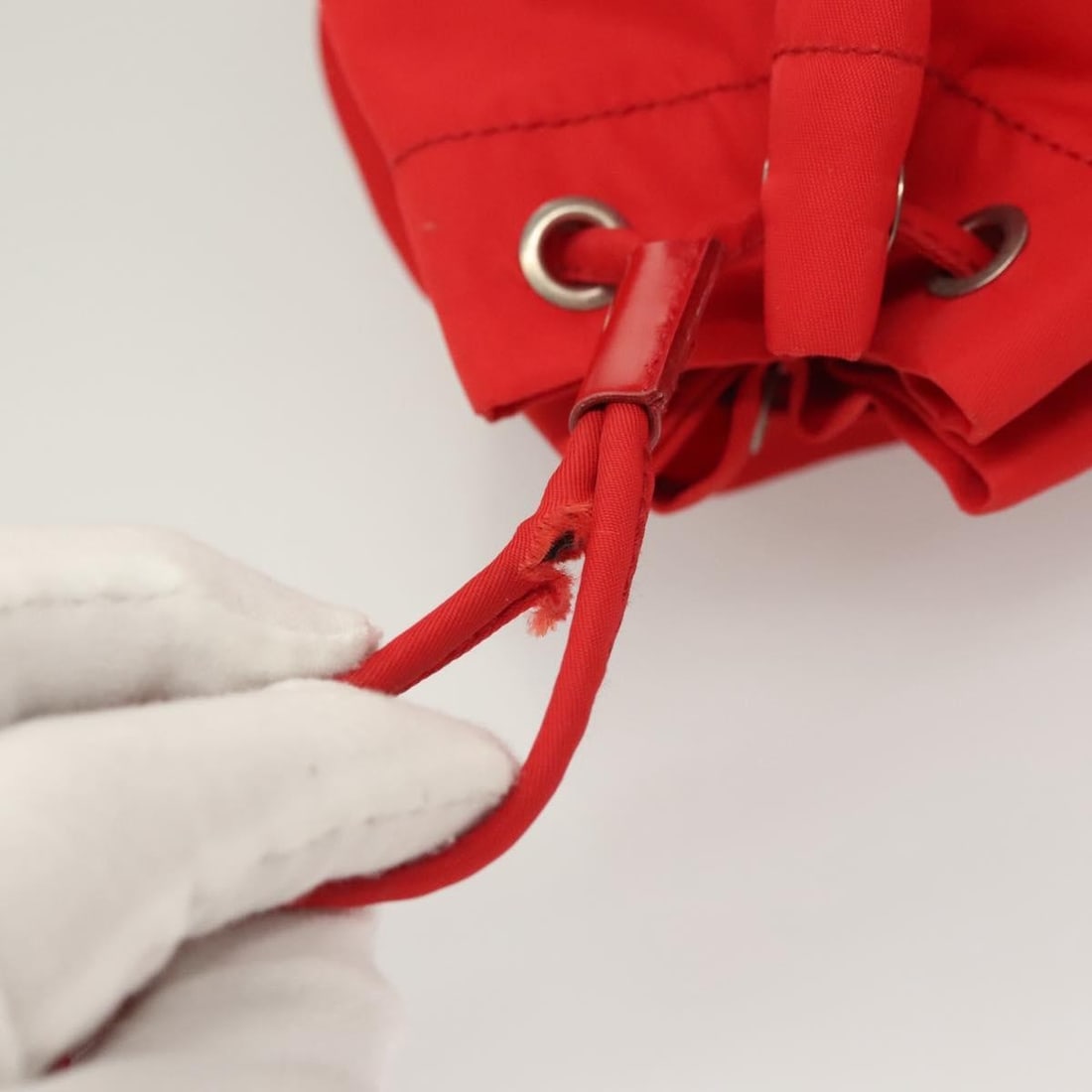 Authentic PRADA Red Black Nylon Pouch Set 2 pcs - 15