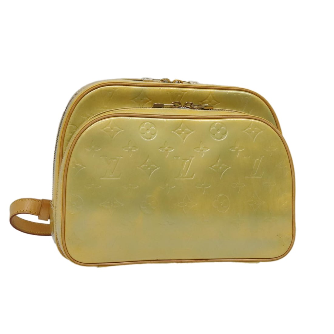 Louis Vuitton Marley Gris Patent Leather Backpack M91038: Louis Vuitton Marley Gris Patent Leather Backpack M91038 This Louis Vuitton Monogram Vernis Marley Backpack in Gris features a sleek patent leather exterior with the signature monogram design. Designe