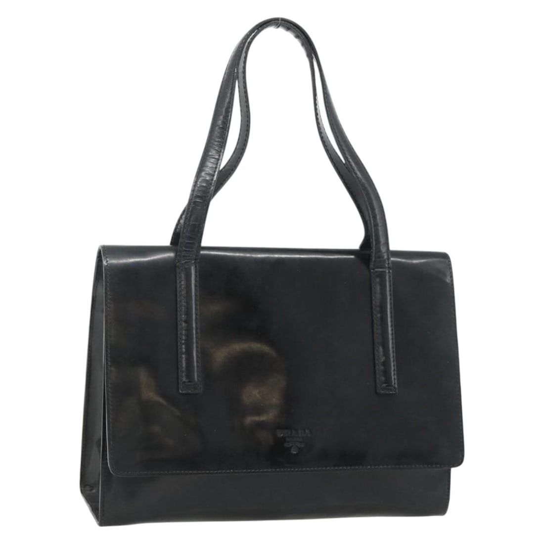 Prada Black Silver Patent Leather Handbag Italy: Prada Black Silver Patent Leather Handbag Italy This PRADA handbag is crafted from black and silver patent leather and features a sleek, compact design. Made in Italy, it is designed for women and off