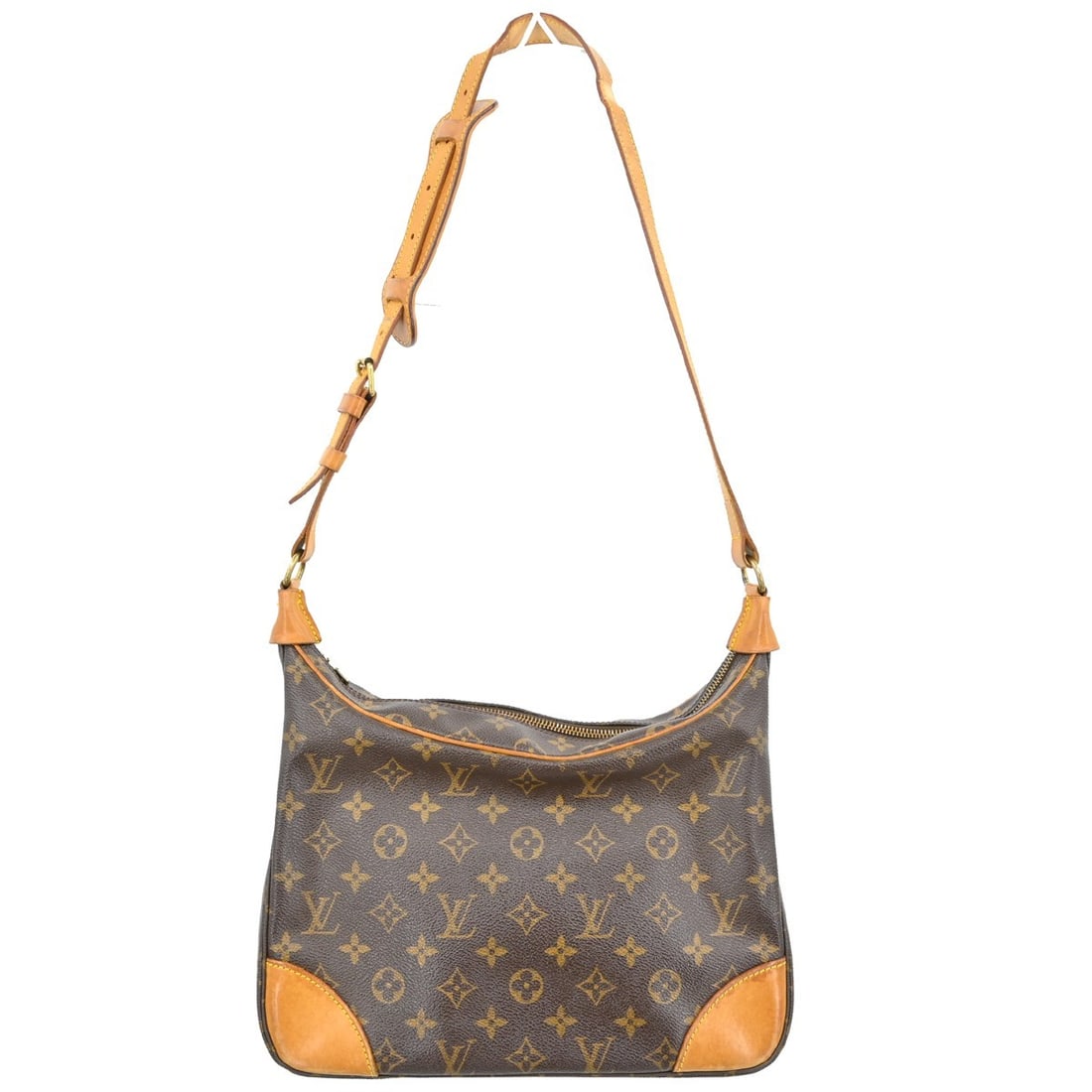 Louis Vuitton Boulogne 30 Monogram Leather Shoulder Bag M51265 Vintage: Louis Vuitton Boulogne 30 Monogram Leather Shoulder Bag M51265 Vintage This Louis Vuitton Boulogne 30 shoulder bag features the classic monogram pattern on brown leather with beige leather handles and