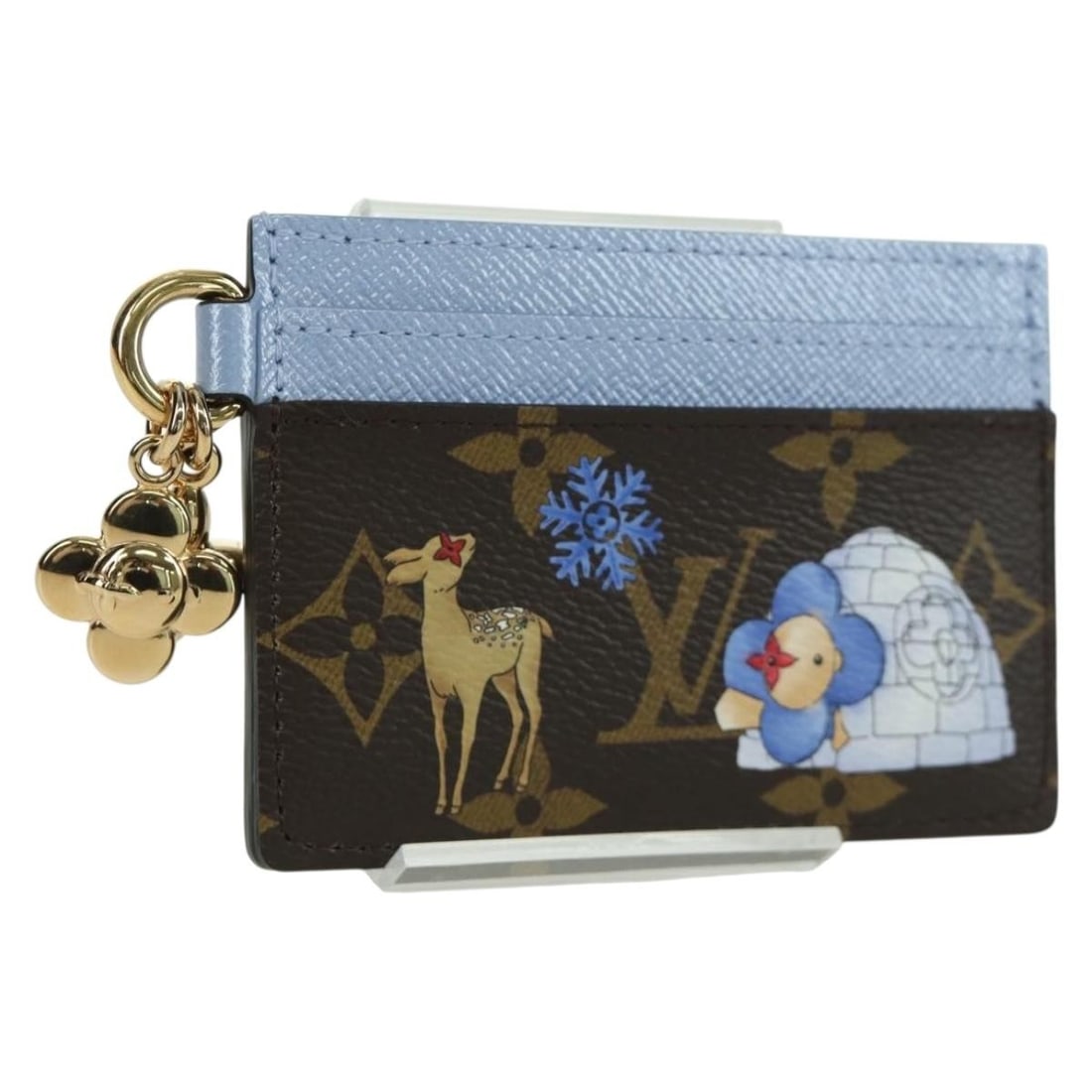 Monogram Canvas Vivienne Card Holder with LV Charm by Louis Vuitton: Monogram Canvas Vivienne Card Holder with LV Charm by Louis Vuitton This Louis Vuitton Vivienne Porte Cartes card case features the iconic Monogram canvas and is designed for women. It offers a