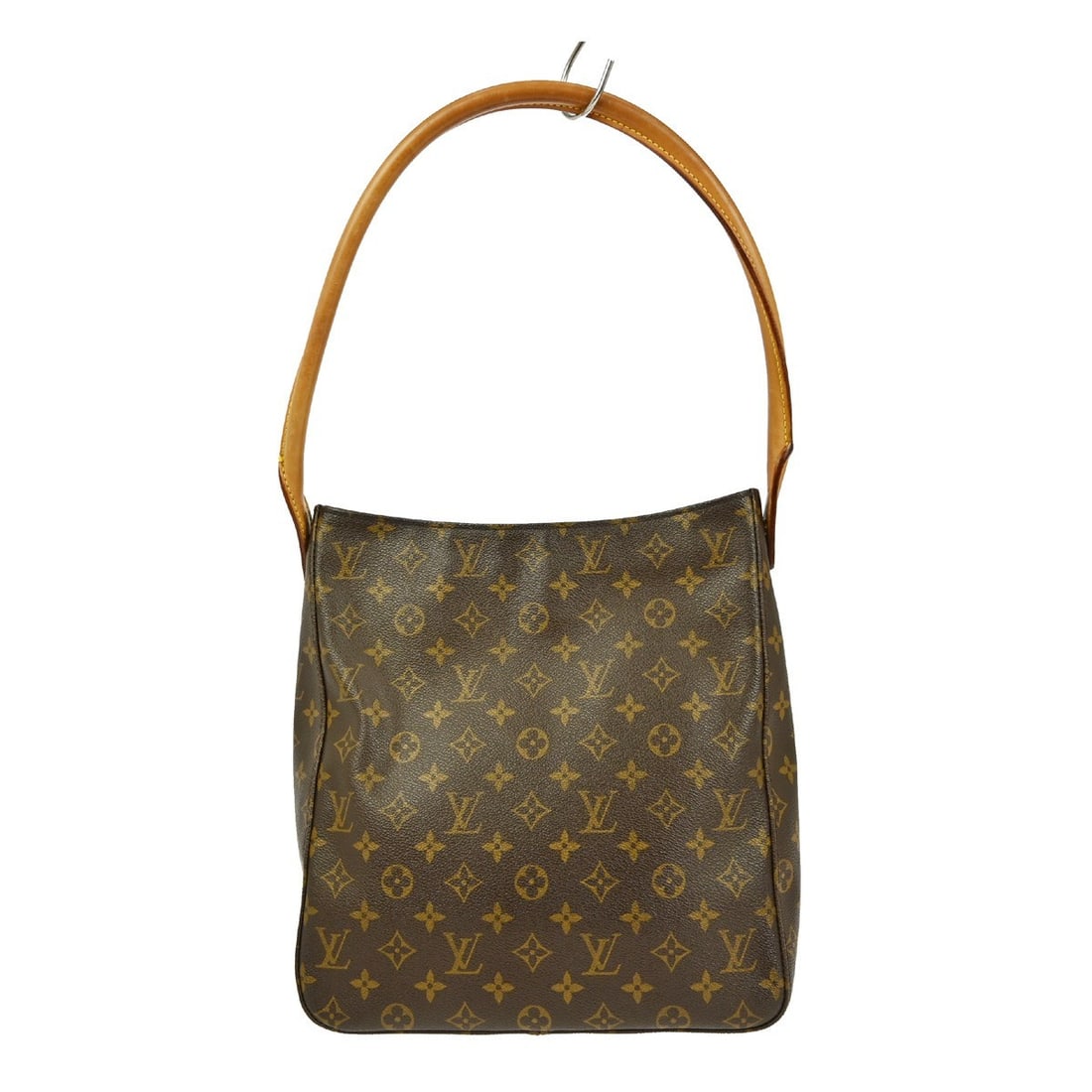Louis Vuitton Monogram Canvas Looping Bag Brown 28cm by 30cm by 10cm: Louis Vuitton Monogram Canvas Looping Bag Brown 28cm by 30cm by 10cm Louis Vuitton Looping handbag crafted in brown monogram canvas designed for women. The bag features leather trim with visible wear 