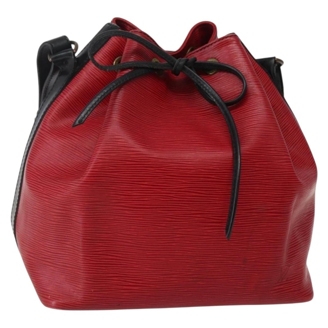 LOUIS VUITTON Epi Petit Noe Shoulder Bag Black Red M44017 Auth: LOUIS VUITTON Epi Petit Noe Shoulder Bag Black Red M44017 Auth Elevate your accessory collection with the Louis Vuitton Epi Petit Noe Shoulder Bag, a stylish blend of black and red Epi leather. This s