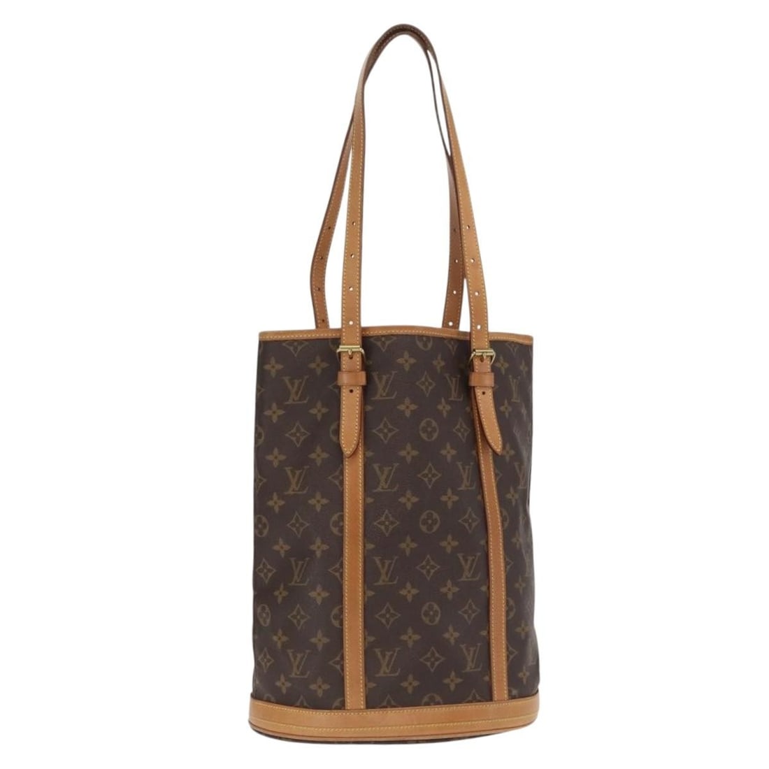 Louis Vuitton Bucket GM Shoulder Bag Monogram Canvas M42236 France: Louis Vuitton Bucket GM Shoulder Bag Monogram Canvas M42236 France This Louis Vuitton Monogram Bucket GM Shoulder Bag features the brand's signature monogram canvas exterior and an adjustable shoulder
