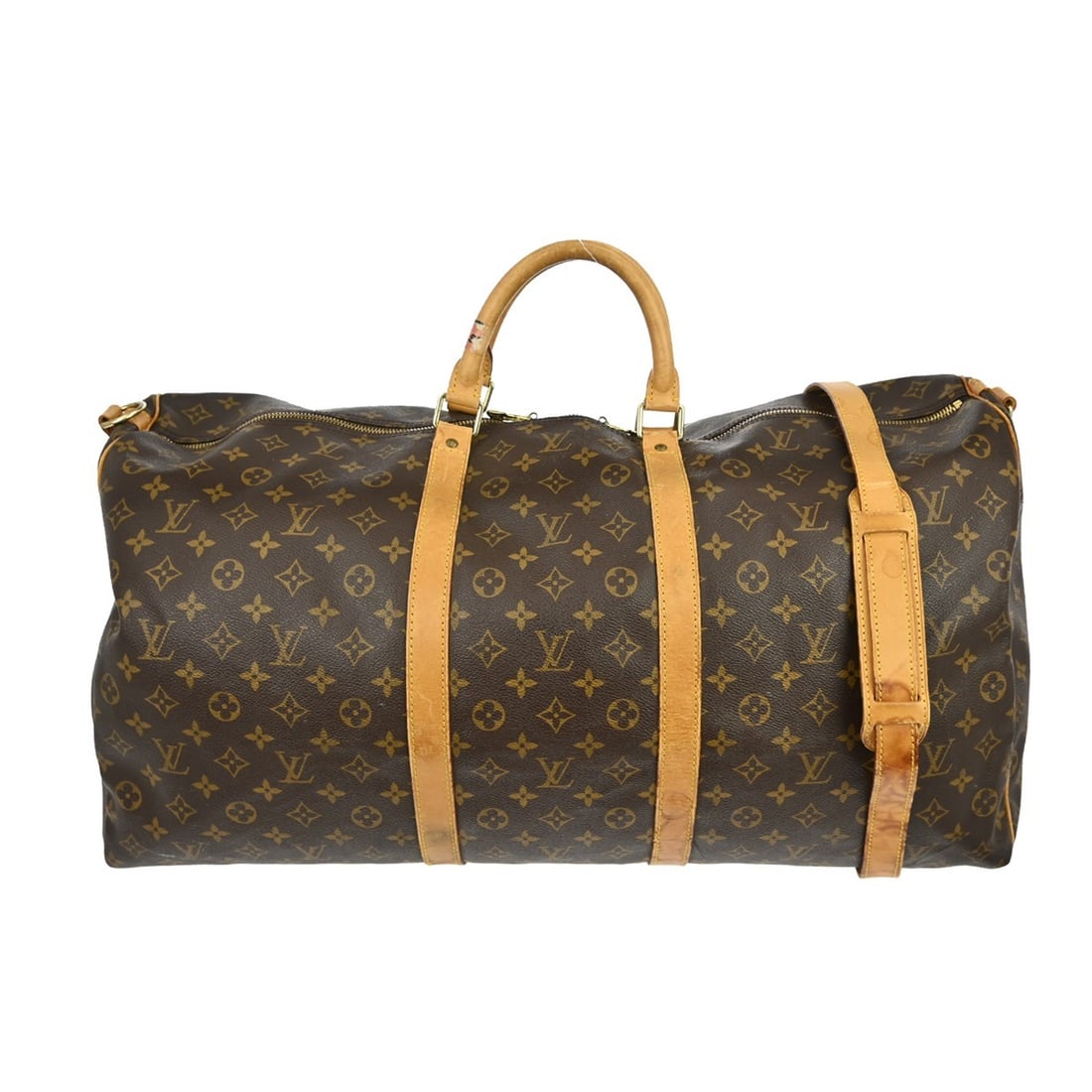 Louis Vuitton Keepall Bandouliere 60 Monogram Canvas Extra Large Travel Bag: Louis Vuitton Keepall Bandouliere 60 Monogram Canvas Extra Large Travel Bag The Louis Vuitton Monogram Keepall Bandouliere 60 is an extra-large duffle bag crafted from signature monogram canvas leathe
