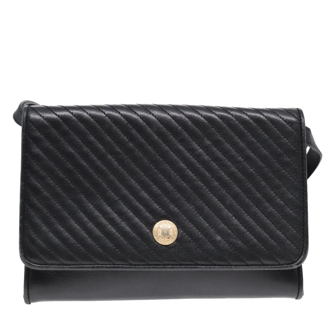 Black Leather Celine Vintage Shoulder Purse for Women Italy: Black Leather Celine Vintage Shoulder Purse for Women Italy This Celine vintage shoulder bag is crafted from black leather and designed for women. Made in Italy, it features a classic silhouette with 