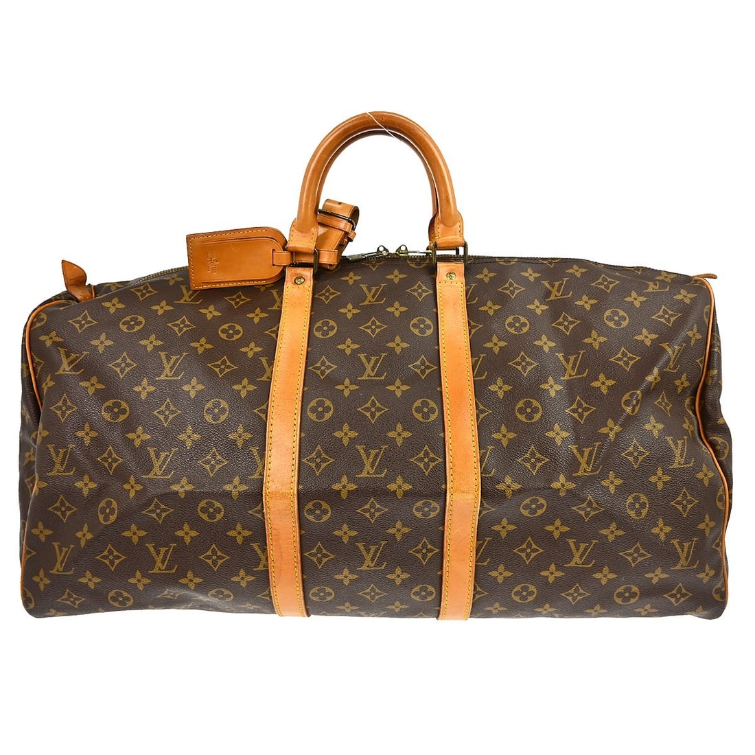 Louis Vuitton Keepall 55 Monogram Canvas Extra Large Travel Duffle Bag: Louis Vuitton Keepall 55 Monogram Canvas Extra Large Travel Duffle Bag This Louis Vuitton Keepall 55 is a vintage extra-large travel duffle bag featuring the iconic monogram canvas leather exterior. I