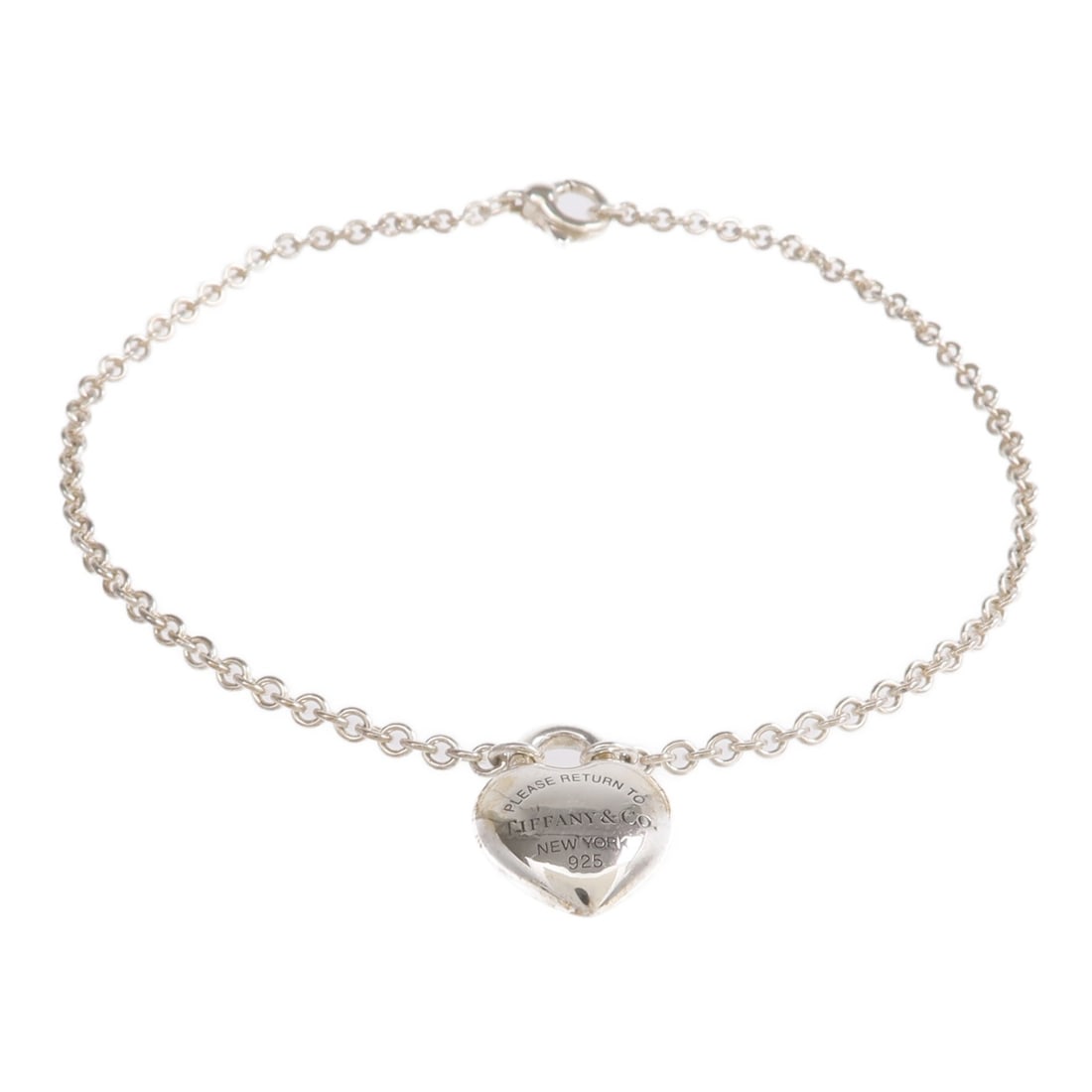 Return to Tiffany Heart Charm Sterling Silver Women's Bracelet: Return to Tiffany Heart Charm Sterling Silver Women's Bracelet This Tiffany & Co. Return to Tiffany Heart bracelet features a classic design crafted from 925 sterling silver. Designed for women, the b