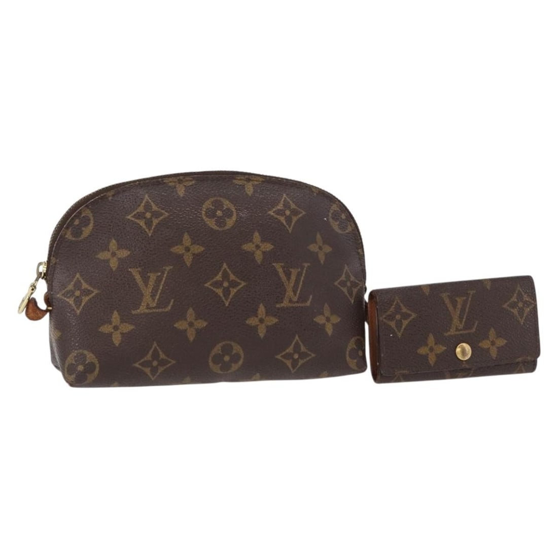 Louis Vuitton Monogram Canvas Women Pouch 2 Set: Louis Vuitton Monogram Canvas Women Pouch 2 Set This is a set of two Louis Vuitton pouches featuring the classic Monogram canvas design. Both pouches are crafted in France and are designed for women. 