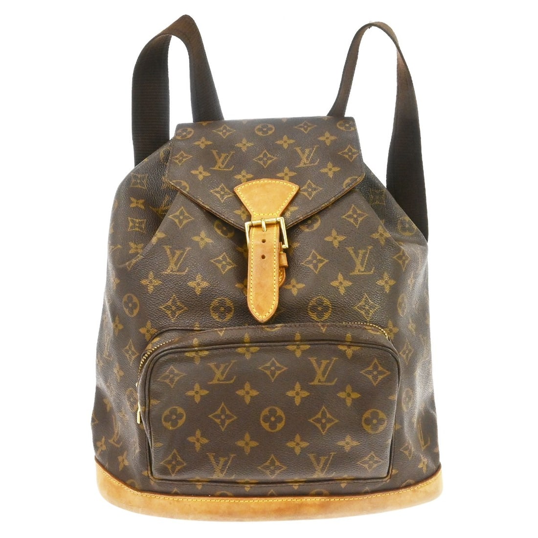 Louis Vuitton Montsouris Brown Canvas Vintage Unisex Backpack: Louis Vuitton Montsouris Brown Canvas Vintage Unisex Backpack This Louis Vuitton Vintage Montsouris Backpack features the iconic monogram canvas in brown. Designed for unisex use, it has a classic vin