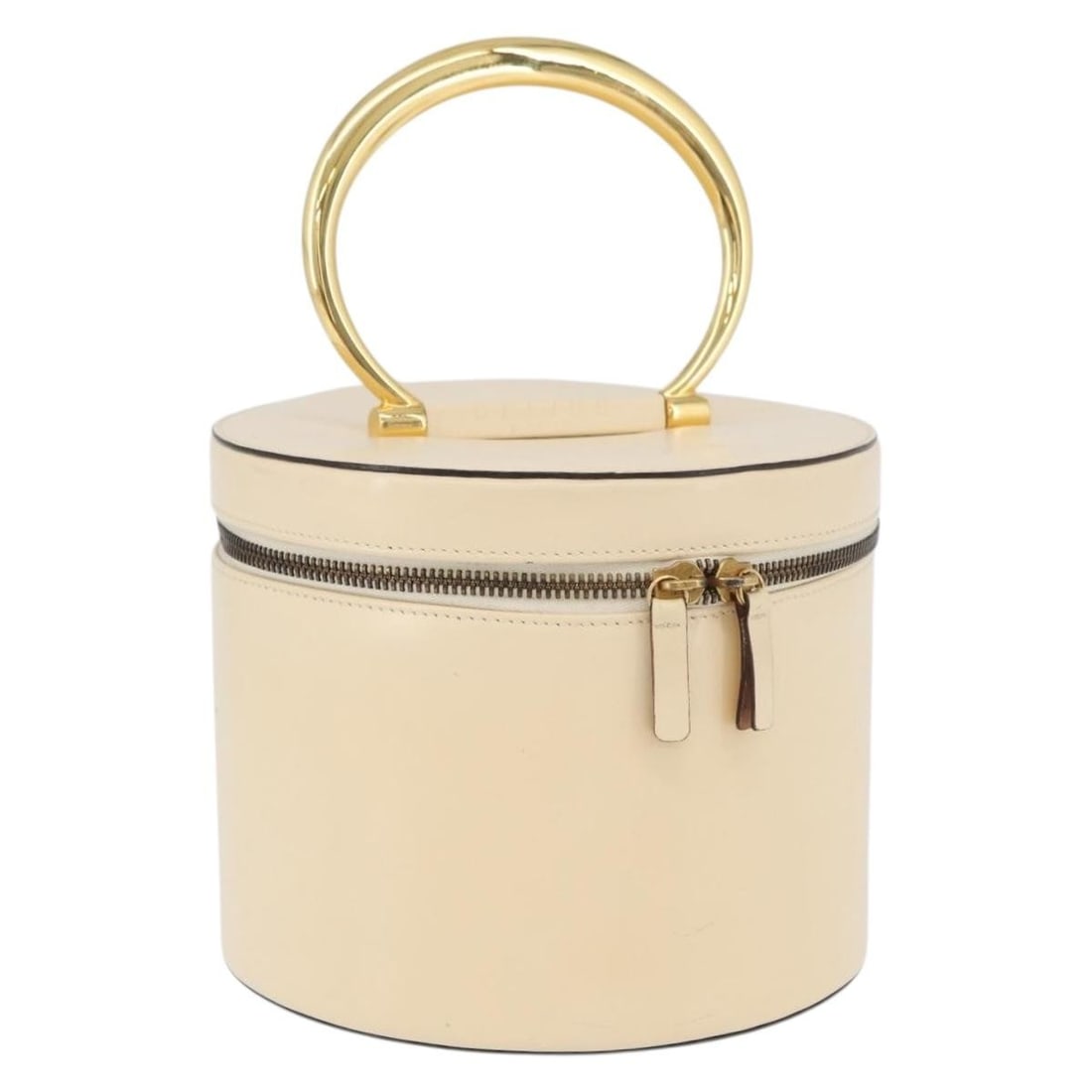 Ivory Leather Vanity Handbag by CELINE with Gold Accents (1 of 18)