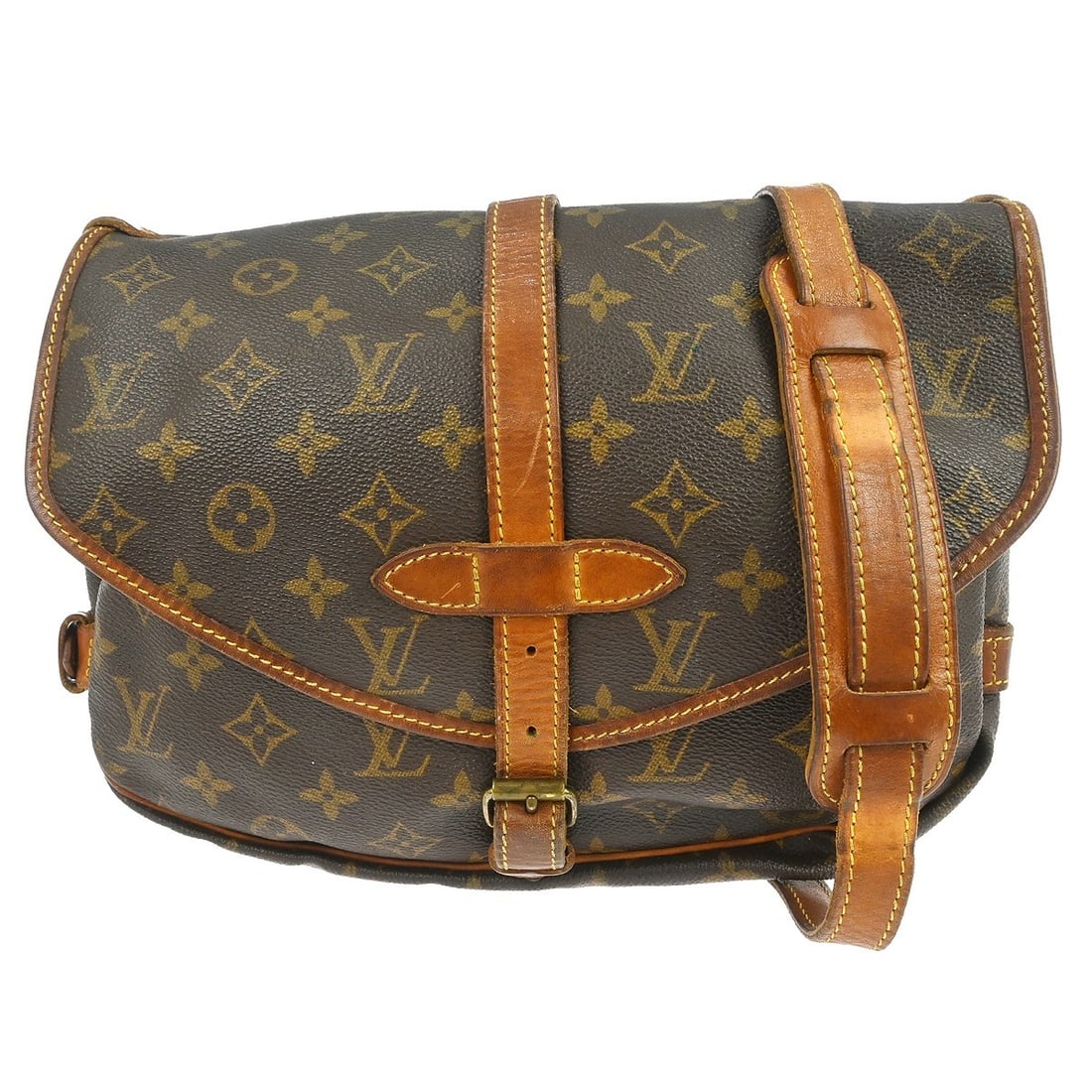 Louis Vuitton Saumur 30 Monogram Canvas Shoulder Bag Brown Medium: Louis Vuitton Saumur 30 Monogram Canvas Shoulder Bag Brown Medium This Louis Vuitton Saumur 30 messenger bag features the classic monogram canvas leather exterior and a medium-sized silhouette, design