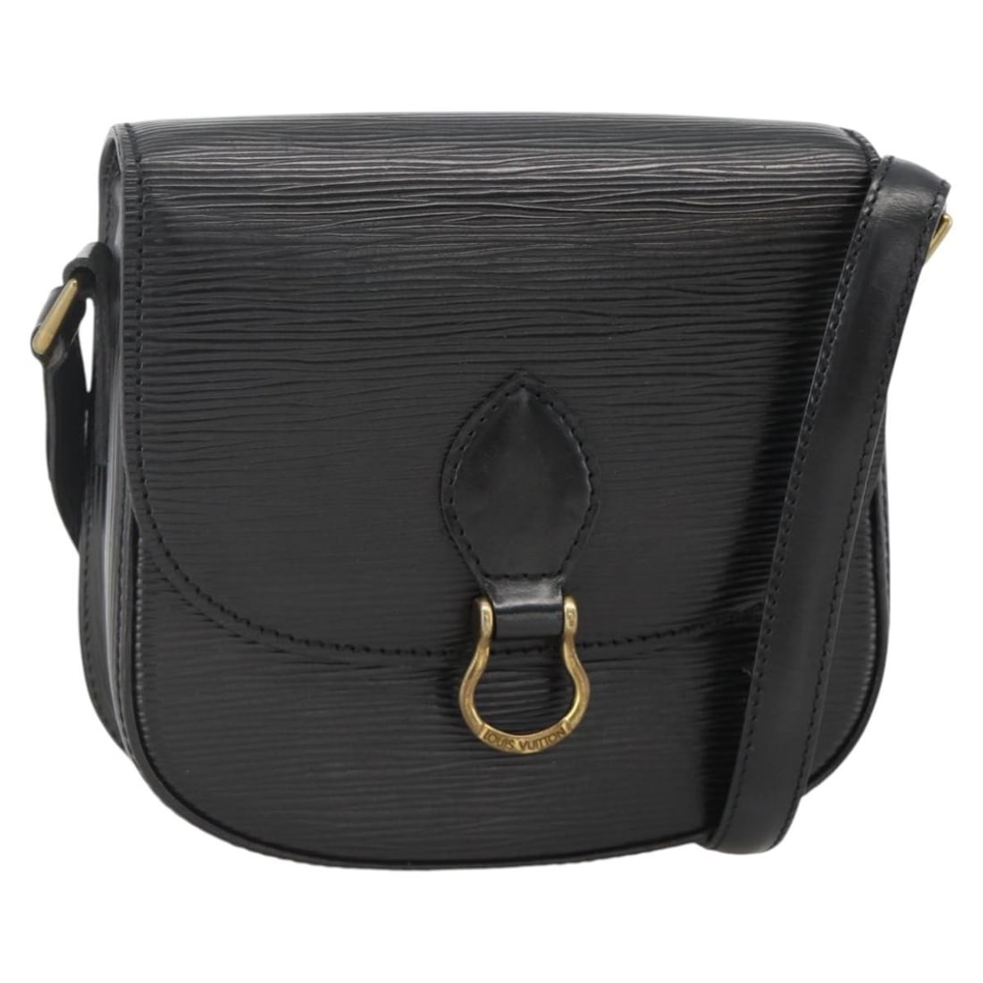 Saint Cloud PM Black Epi Leather Shoulder Bag by Louis Vuitton M52212: Saint Cloud PM Black Epi Leather Shoulder Bag by Louis Vuitton M52212 This Louis Vuitton Epi Saint Cloud PM shoulder bag features a black Epi leather exterior and an adjustable shoulder strap. The bag