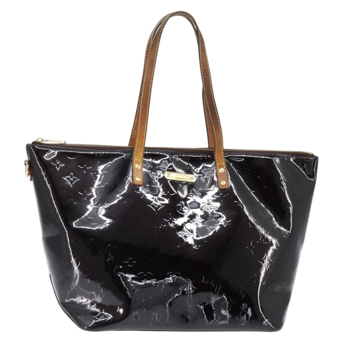 LOUIS VUITTON Monogram Vernis Bellevue GM Tote Amarante M93589 Authentic: LOUIS VUITTON Monogram Vernis Bellevue GM Tote Amarante M93589 Authentic This LOUIS VUITTON Monogram Vernis Bellevue GM Tote Bag is a stunning piece crafted from high-quality patent leather in a luxur