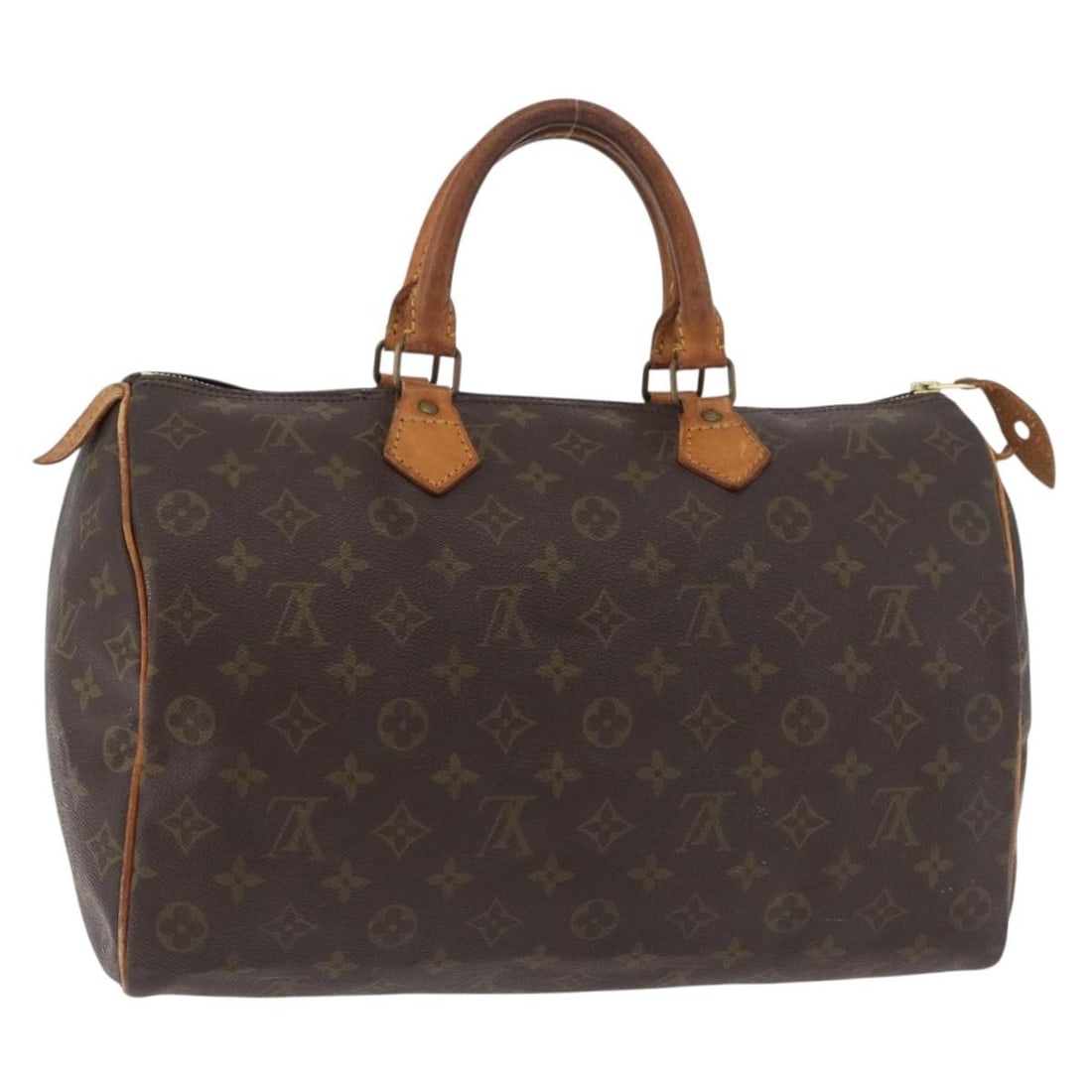 Louis Vuitton Speedy 35 Monogram Canvas Handbag M41524 France: Louis Vuitton Speedy 35 Monogram Canvas Handbag M41524 France This Louis Vuitton Monogram Speedy 35 handbag features the iconic monogram canvas and is designed for women. The bag is made in France and
