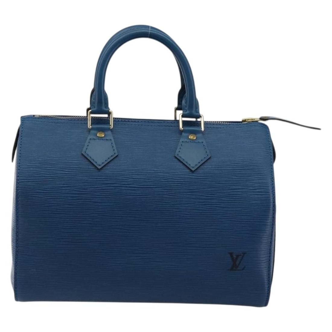 Louis Vuitton Speedy Blue Epi Leather Satchel Bag 27cm (1 of 18)
