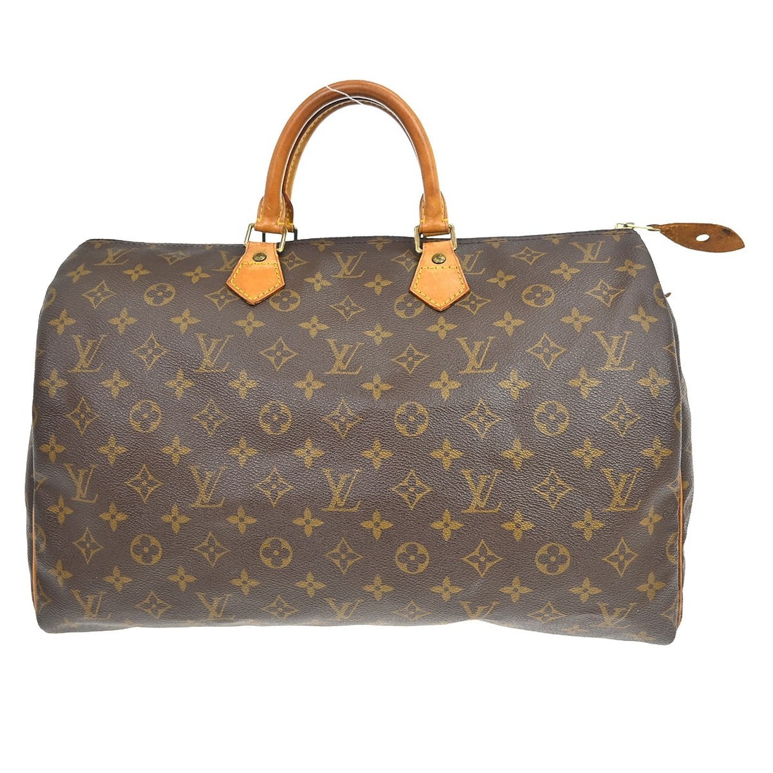 Louis Vuitton Speedy 40 Monogram Canvas Large Brown Duffle Bag M41522: Louis Vuitton Speedy 40 Monogram Canvas Large Brown Duffle Bag M41522 This vintage Louis Vuitton Speedy 40 duffle handbag features the iconic monogram canvas leather exterior in brown, complemented by