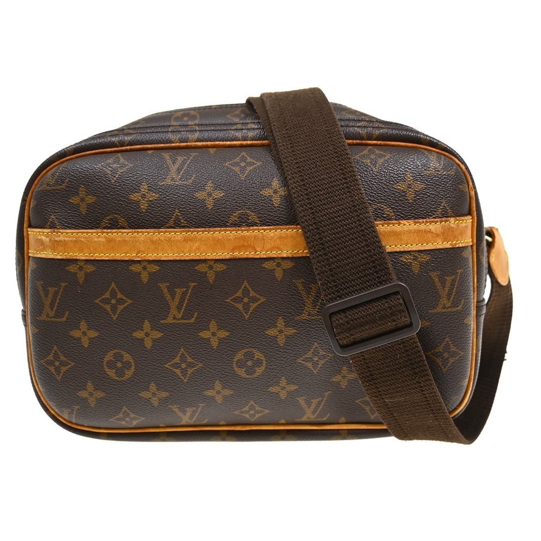 Louis Vuitton Reporter PM Monogram Canvas Crossbody Bag: Louis Vuitton Reporter PM Monogram Canvas Crossbody Bag This Louis Vuitton Reporter PM messenger shoulder bag features the iconic Monogram canvas leather exterior and a classic brown color. Designed i