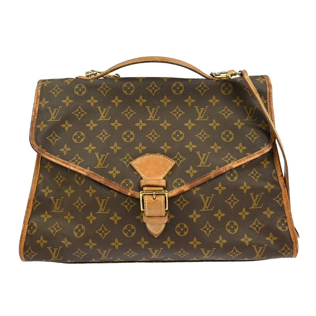 Louis Vuitton Beverly GM Monogram Canvas Brown 2-Way Business Handbag M51120: Louis Vuitton Beverly GM Monogram Canvas Brown 2-Way Business Handbag M51120 This Louis Vuitton Beverly Business 43 2-way handbag features the iconic Monogram canvas leather exterior and double handle